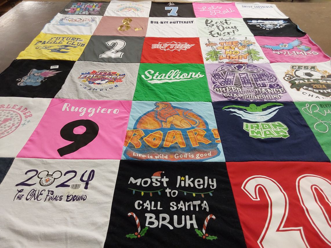 T-shirt quilt featuring stallions by Natalie from SC