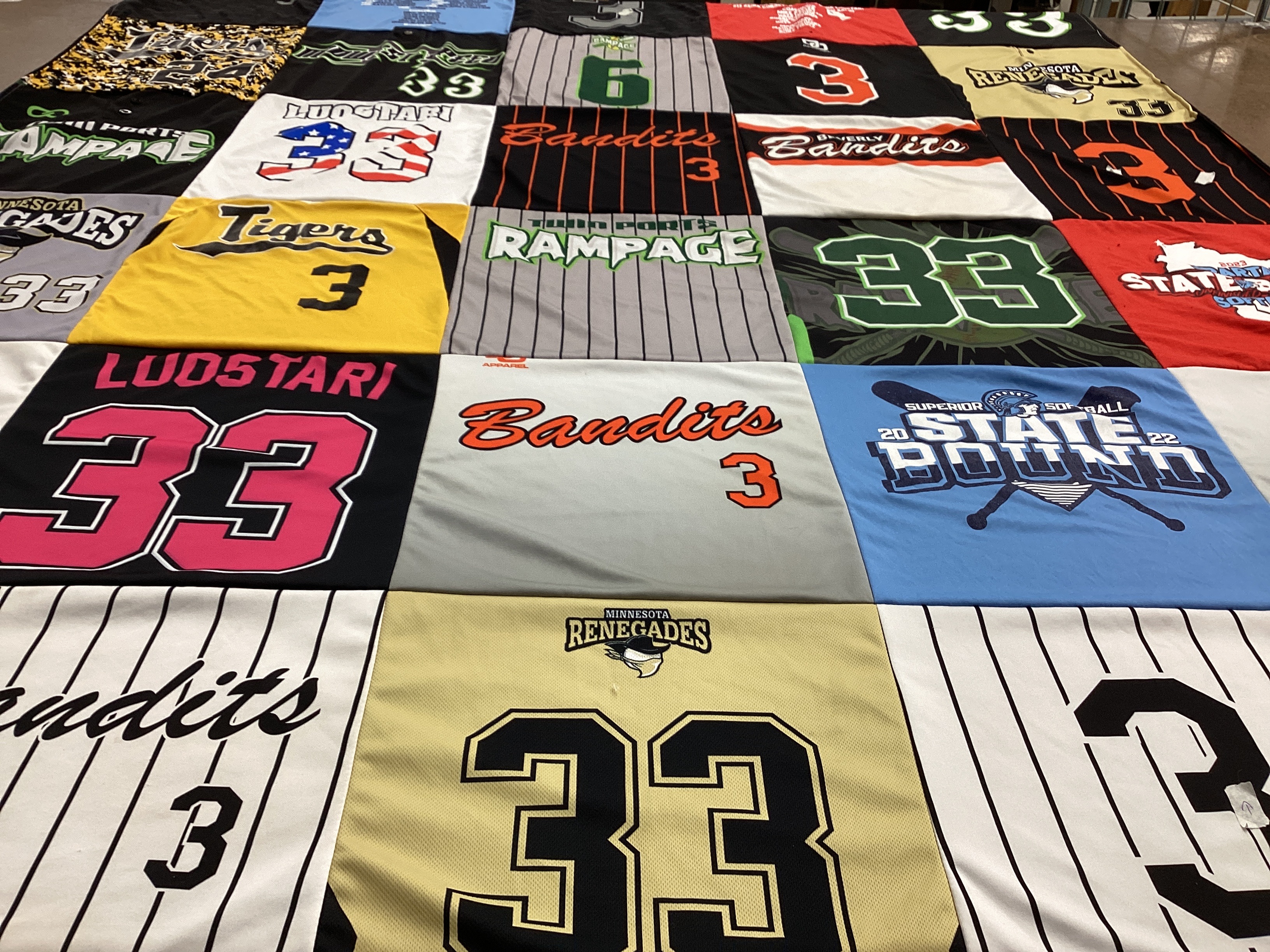 T-shirt quilt featuring superior softball, minnesota renegades by Bradley from WI