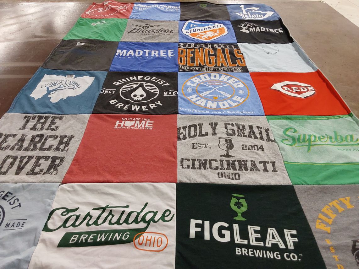 T-shirt quilt featuring cincinnati bengals by christine from OH