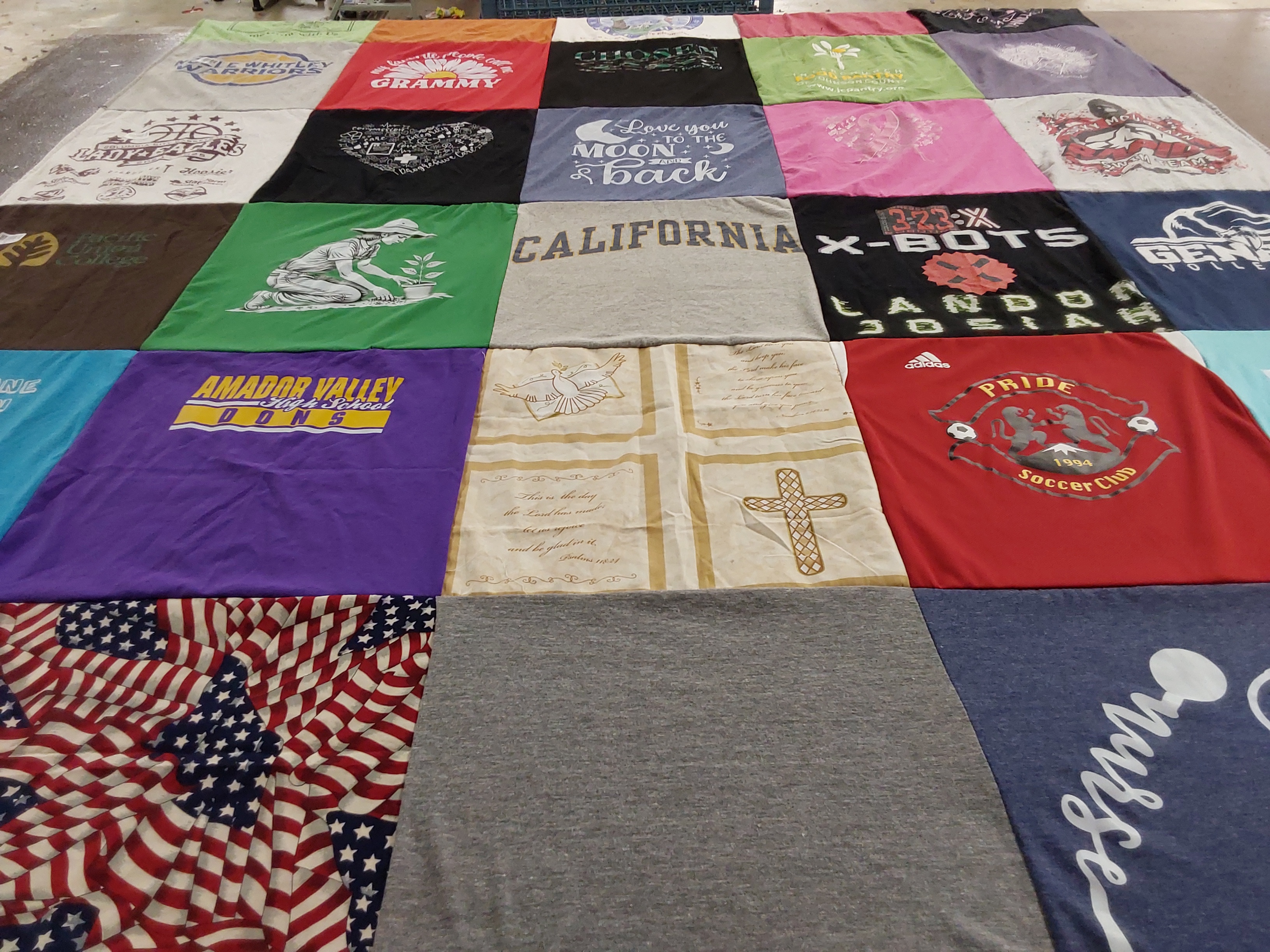 T-shirt quilt featuring amador valley dons by Courtney from IN