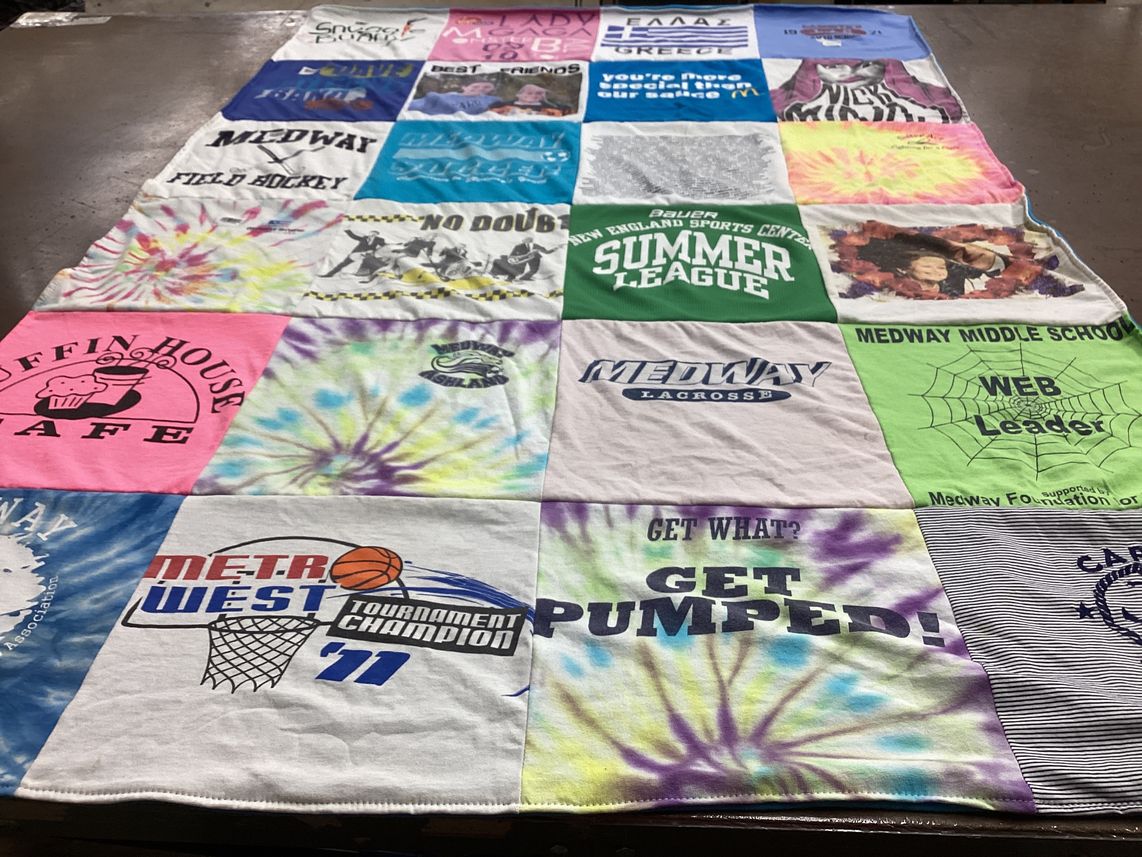 T-shirt quilt featuring medway lacrosse by Alyson from MA