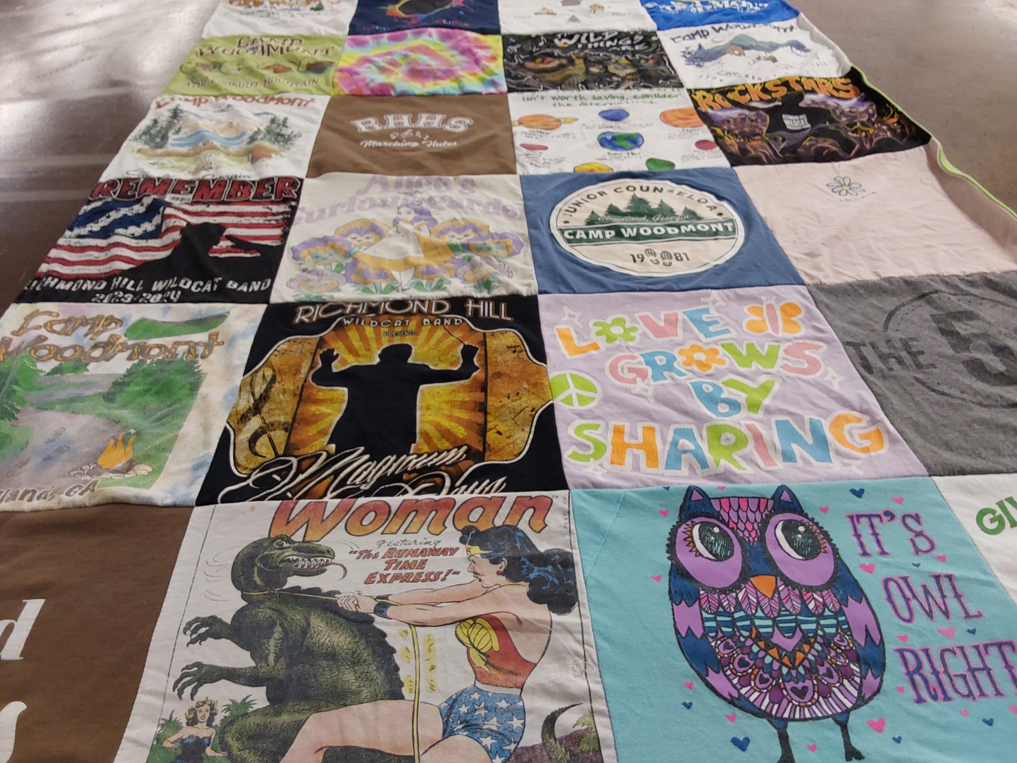 T-shirt quilt from richmond hill high school by Jen from GA