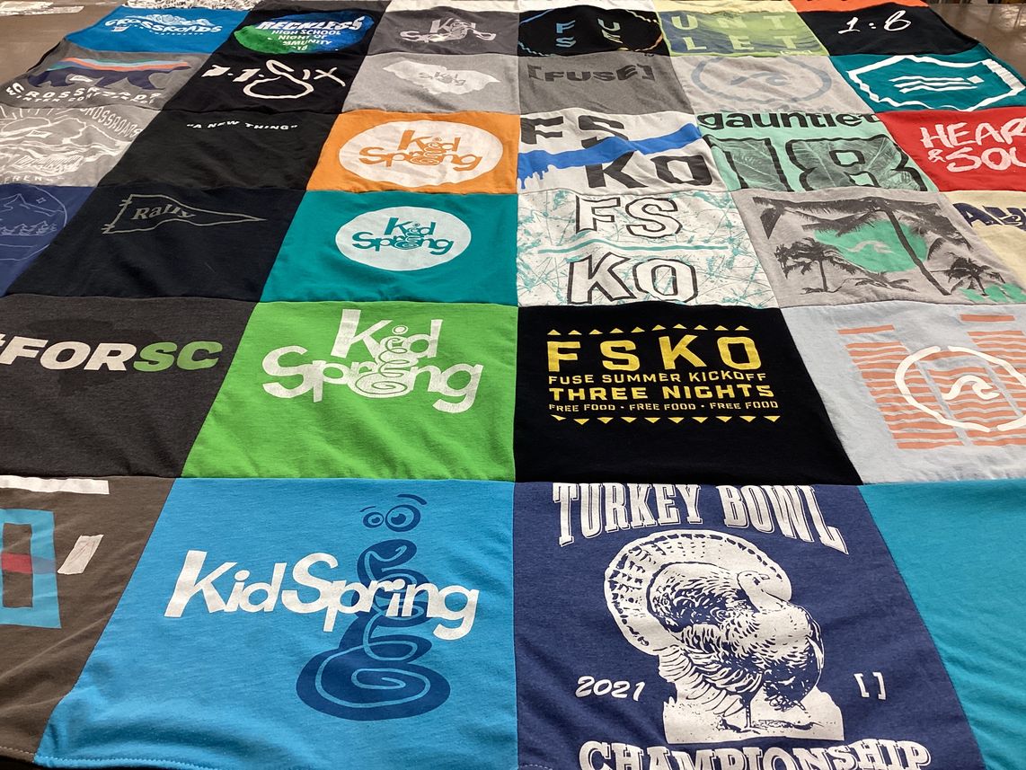 T-shirt quilt with youth programs, community events themes by Grady from SC