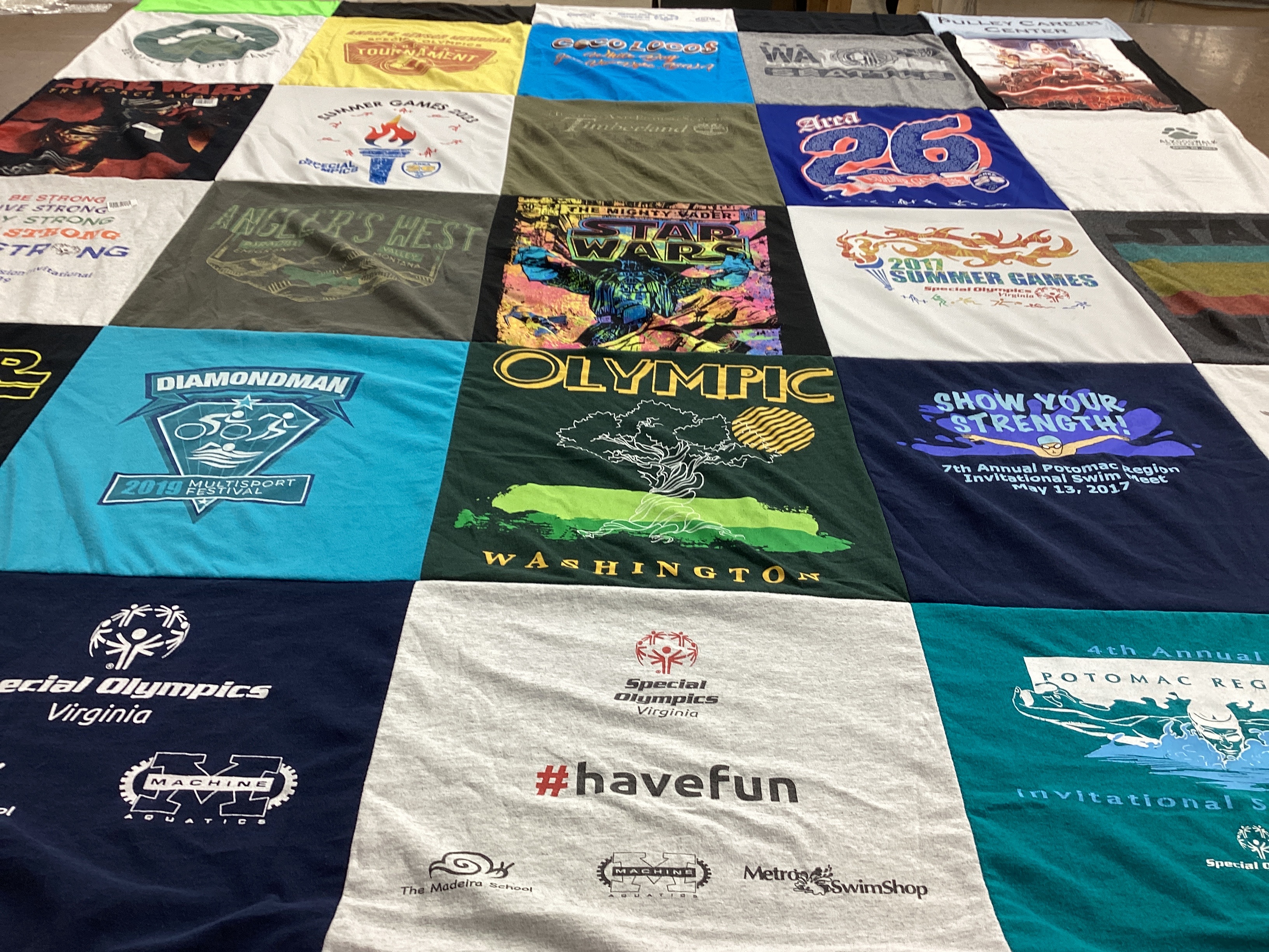 T-shirt quilt featuring machine aquatic by Jean from VA