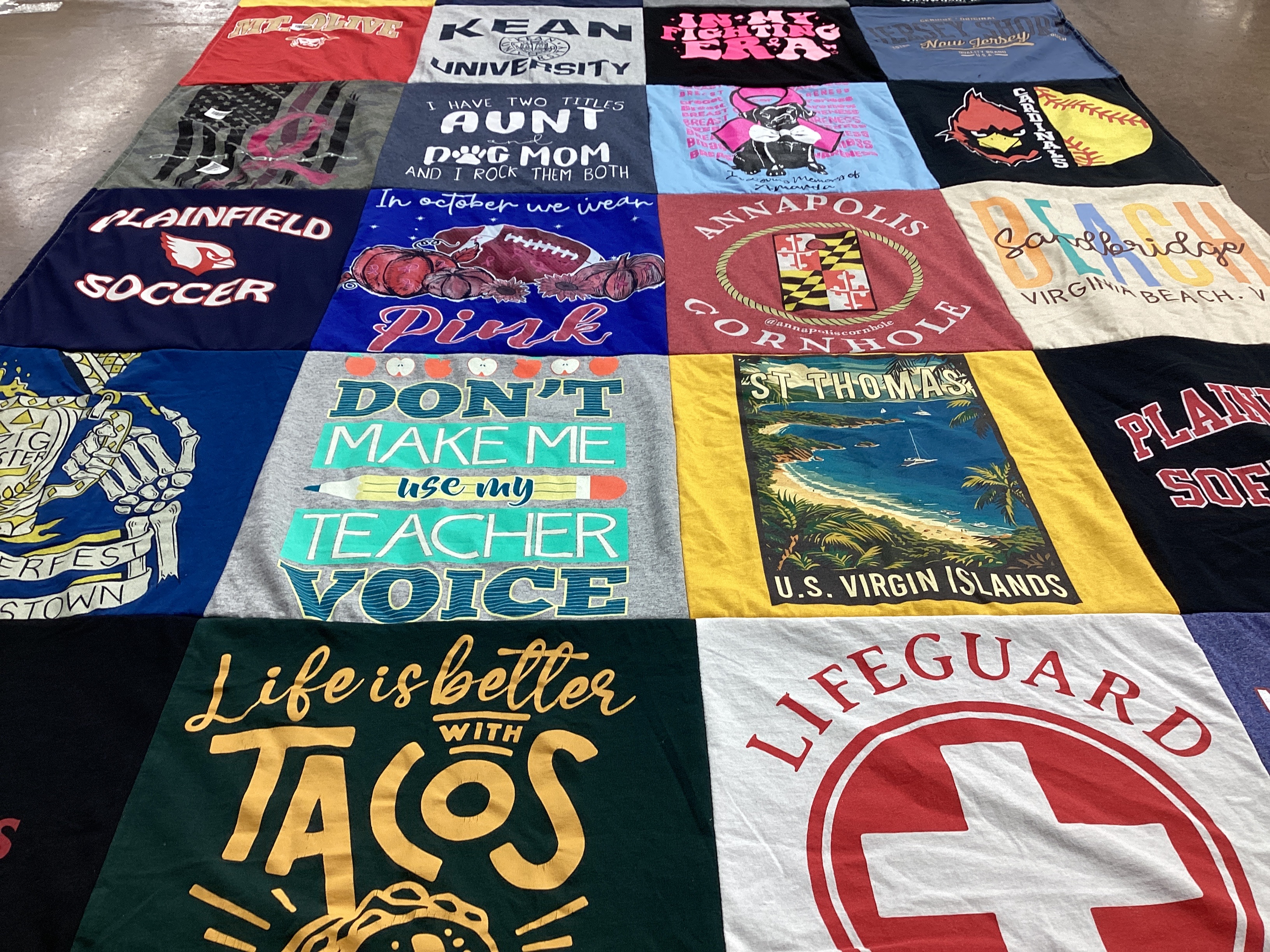 T-shirt quilt featuring plainfield soccer by William from NJ