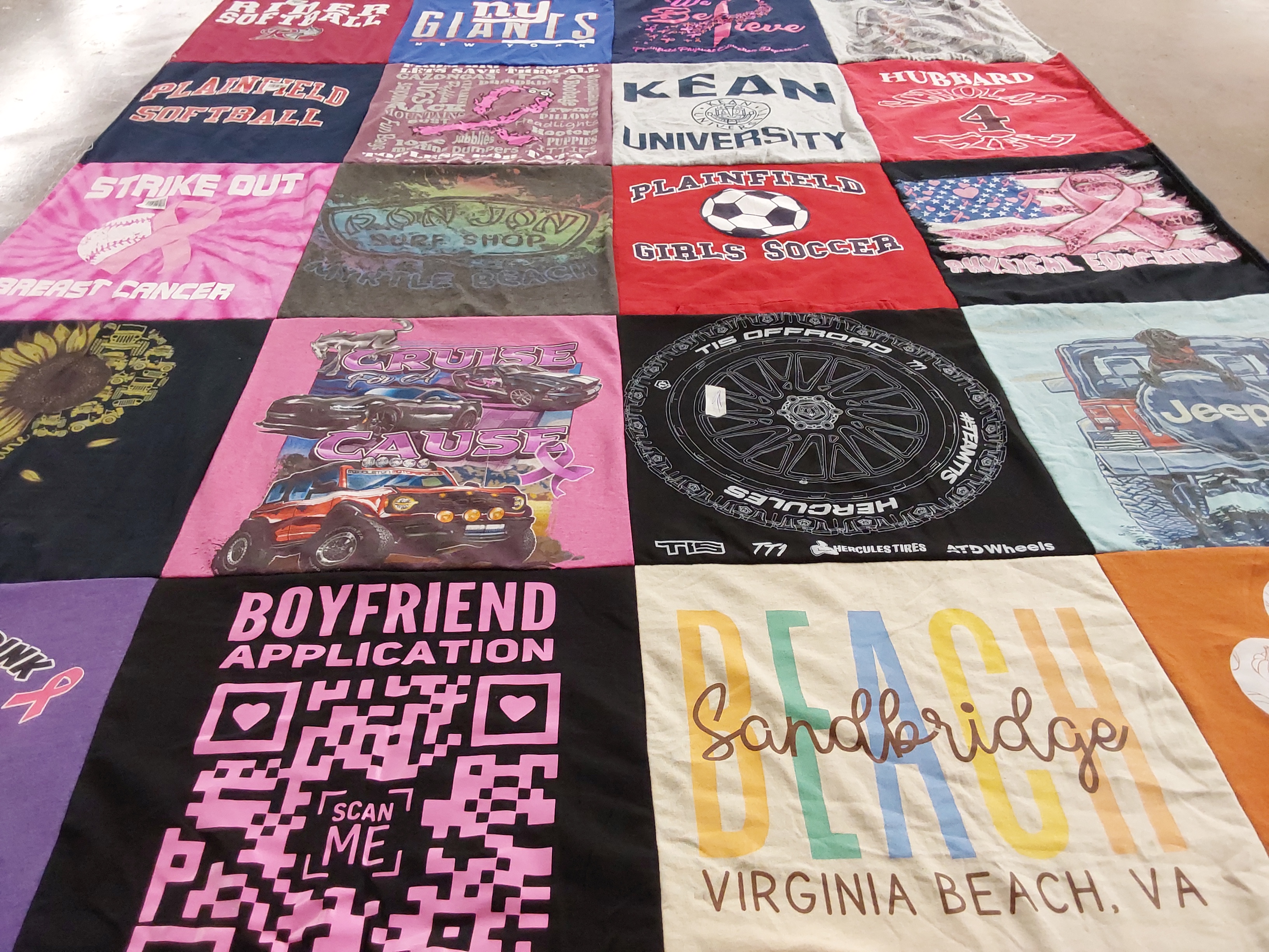 T-shirt quilt featuring plainfield girls soccer by Joanne from NJ