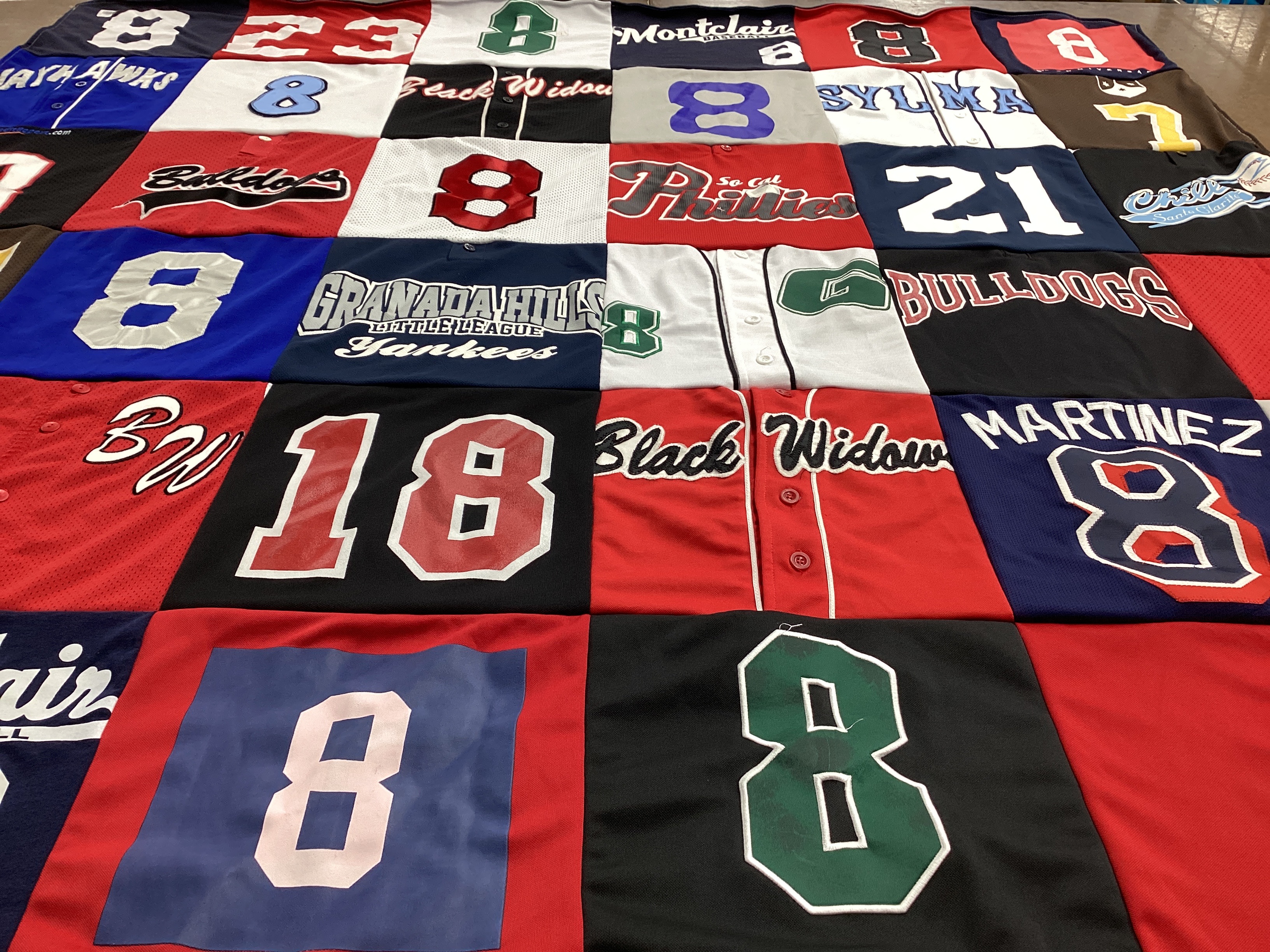 T-shirt quilt featuring granada hills little league, bulldogs by Veronica from CA