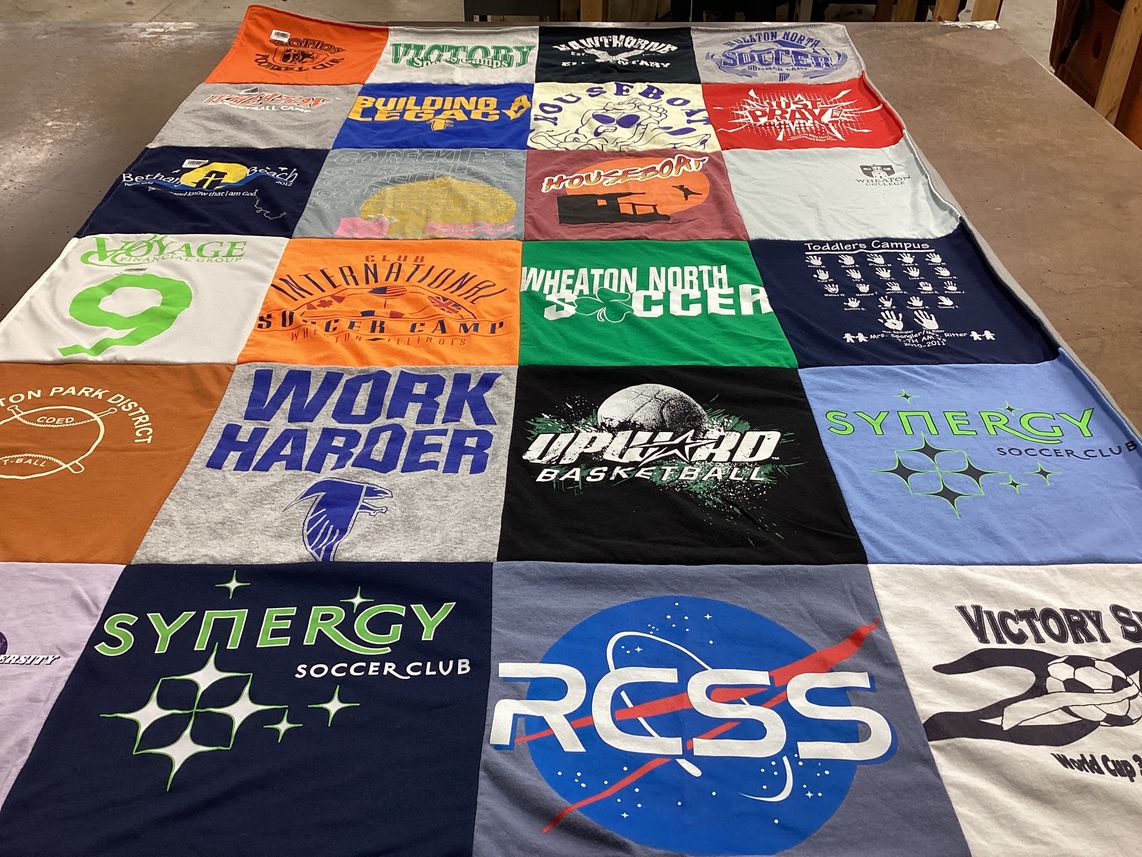 T-shirt quilt from wheaton north university by Melissa from IL