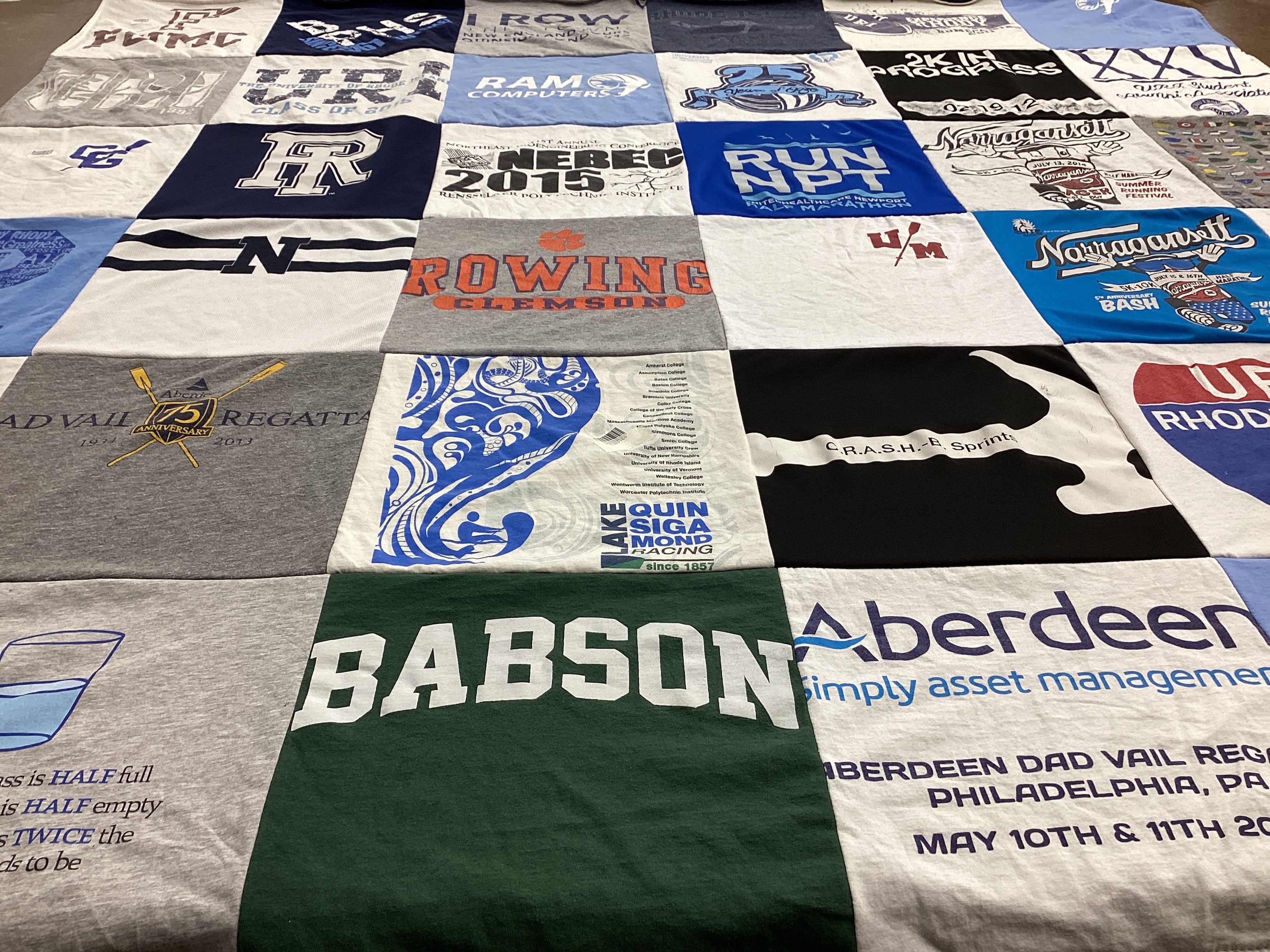 T-shirt quilt featuring rowing clemson by Trevor from MA