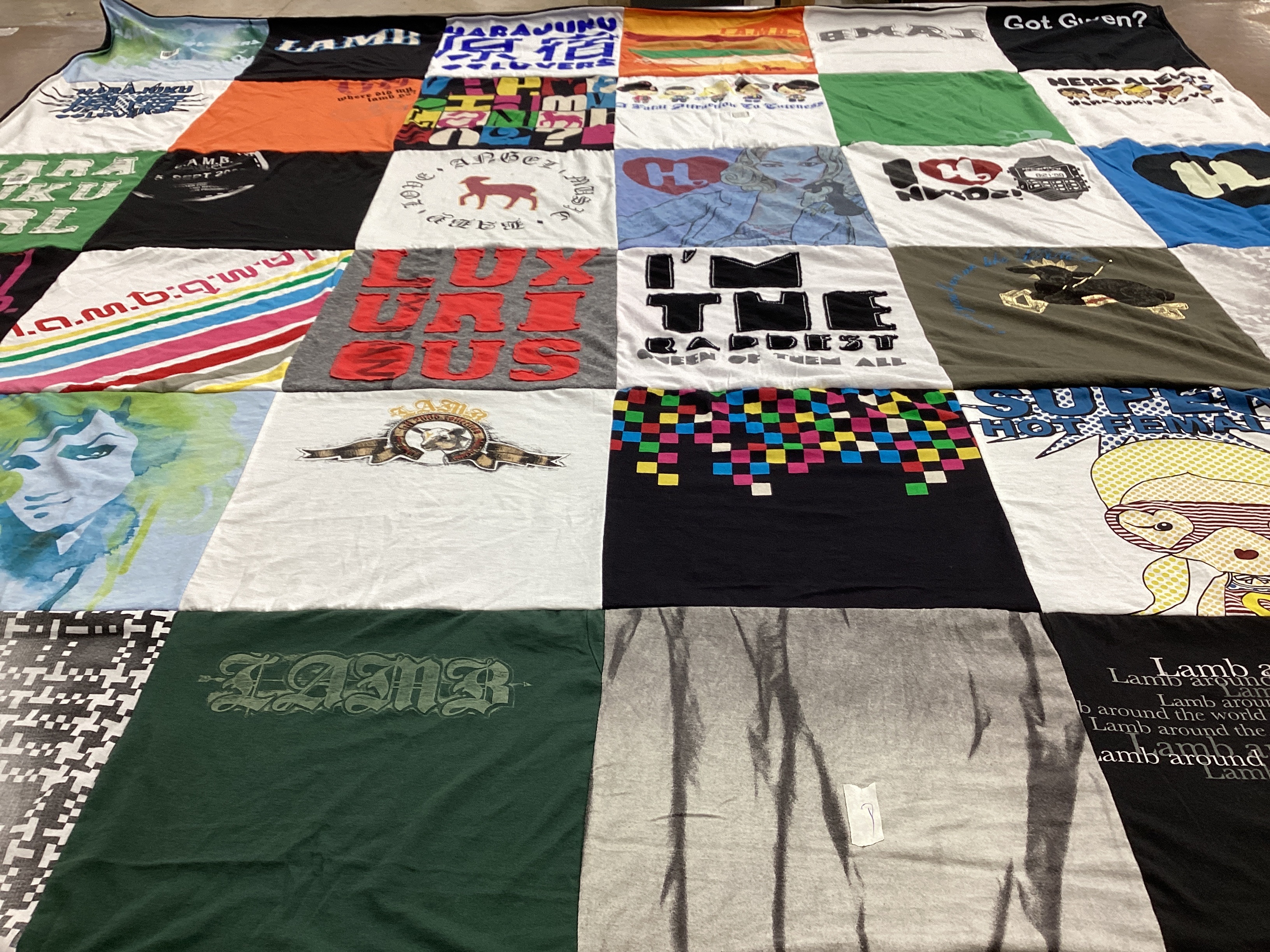 T-shirt quilt with fashion, art themes by Jennifer from NJ