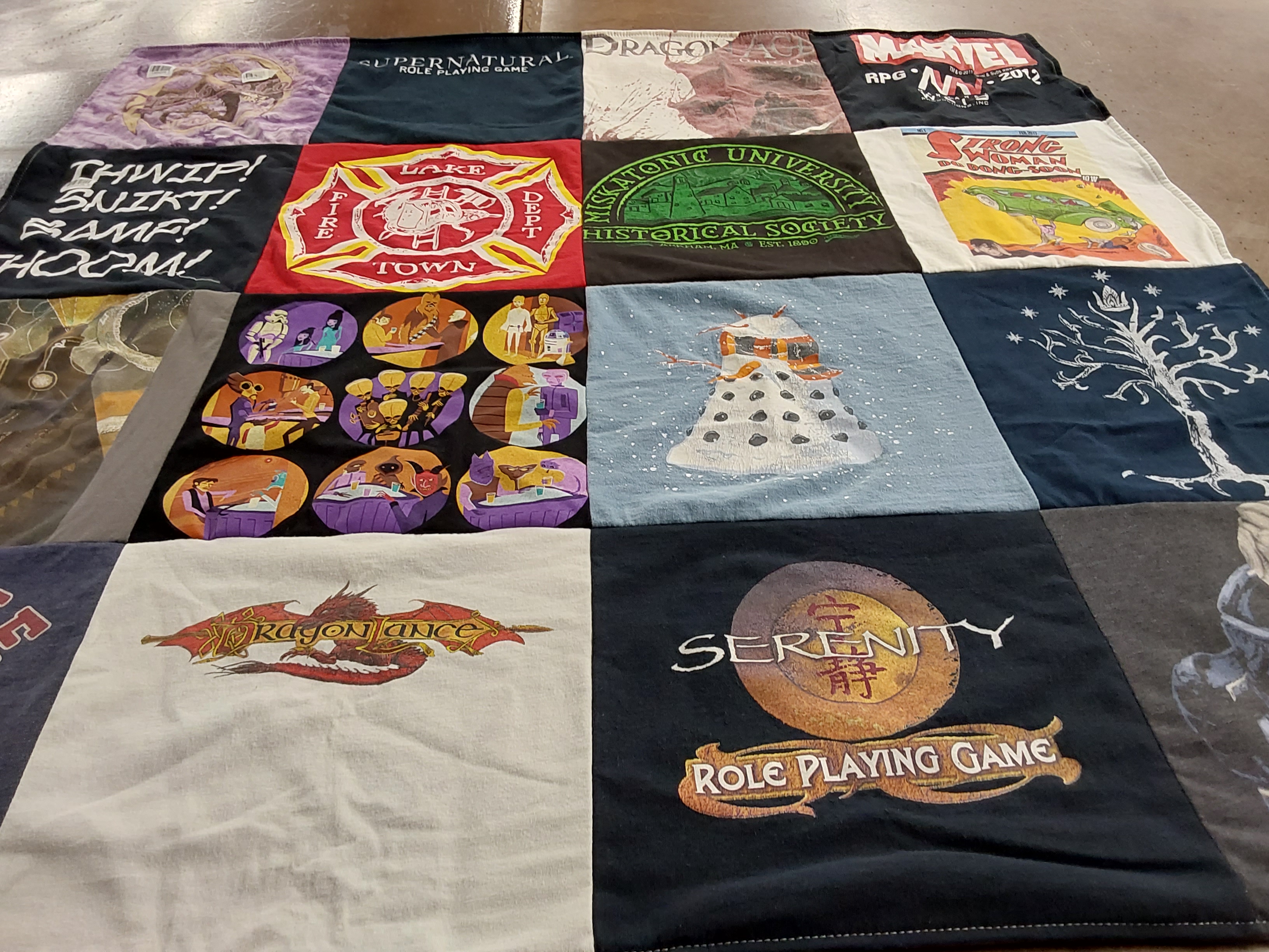T-shirt quilt from electronic university by Christy from FL