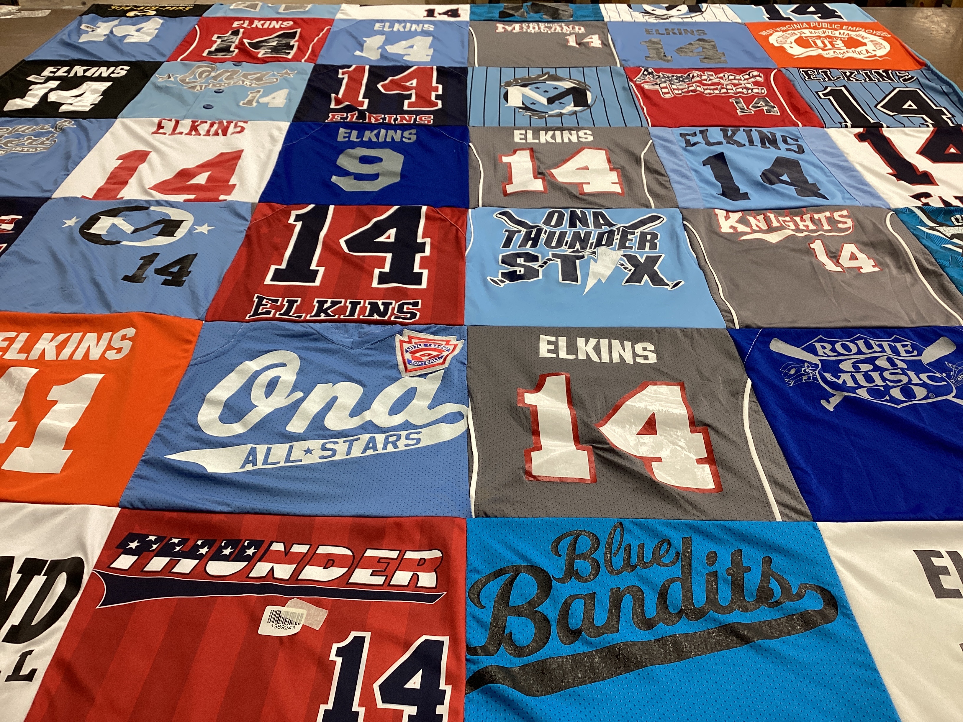 T-shirt quilt featuring ona all-stars, elkins by Michael from WV