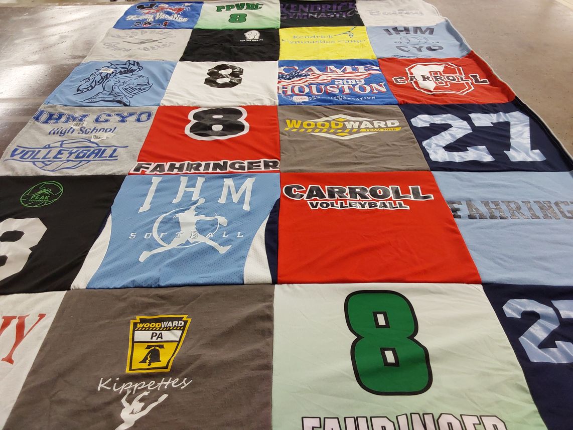 T-shirt quilt from carroll high school by Lynn from PA