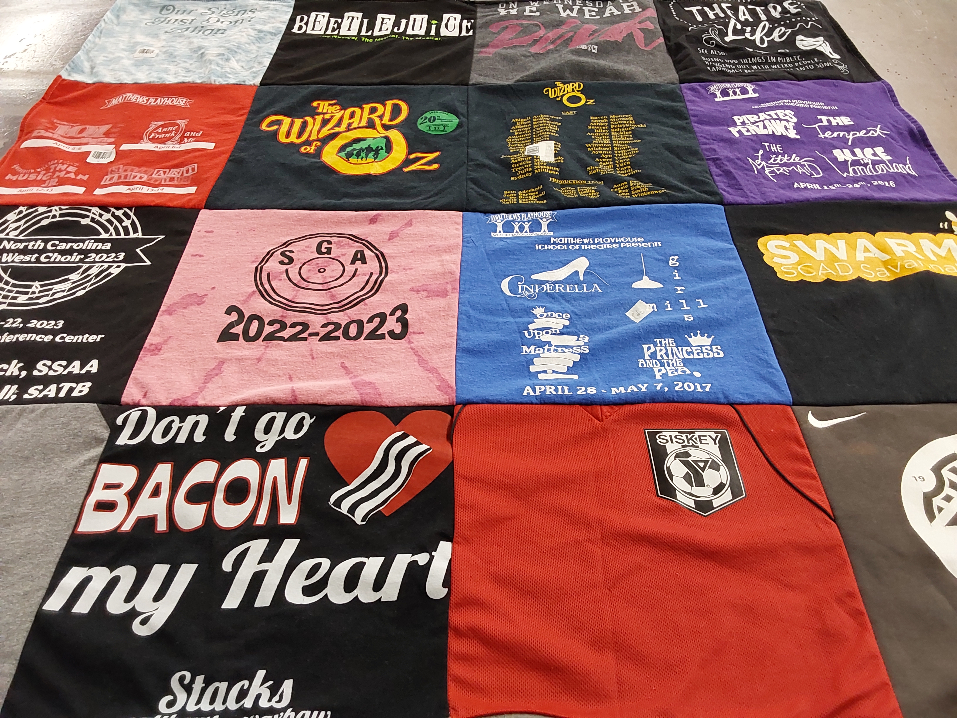 T-shirt quilt featuring siskey football by Melissa from NC
