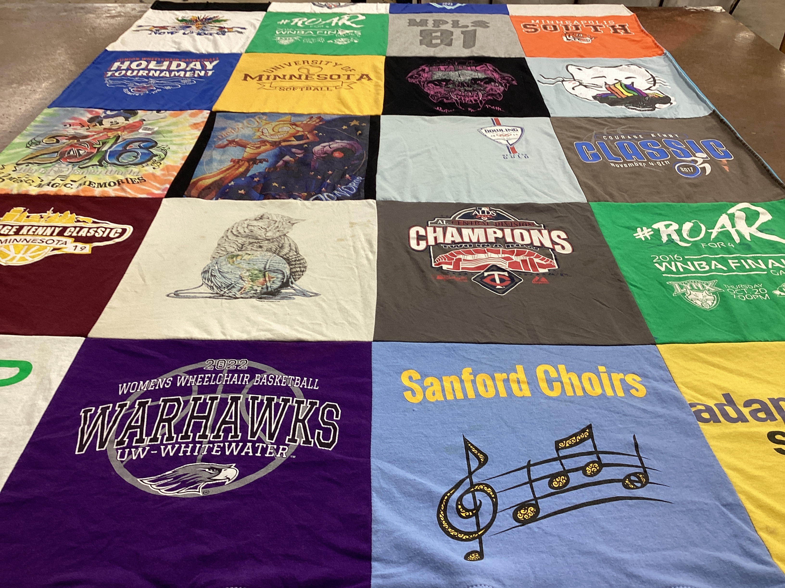 T-shirt quilt featuring warhawks women's basketball by Melanie from MN