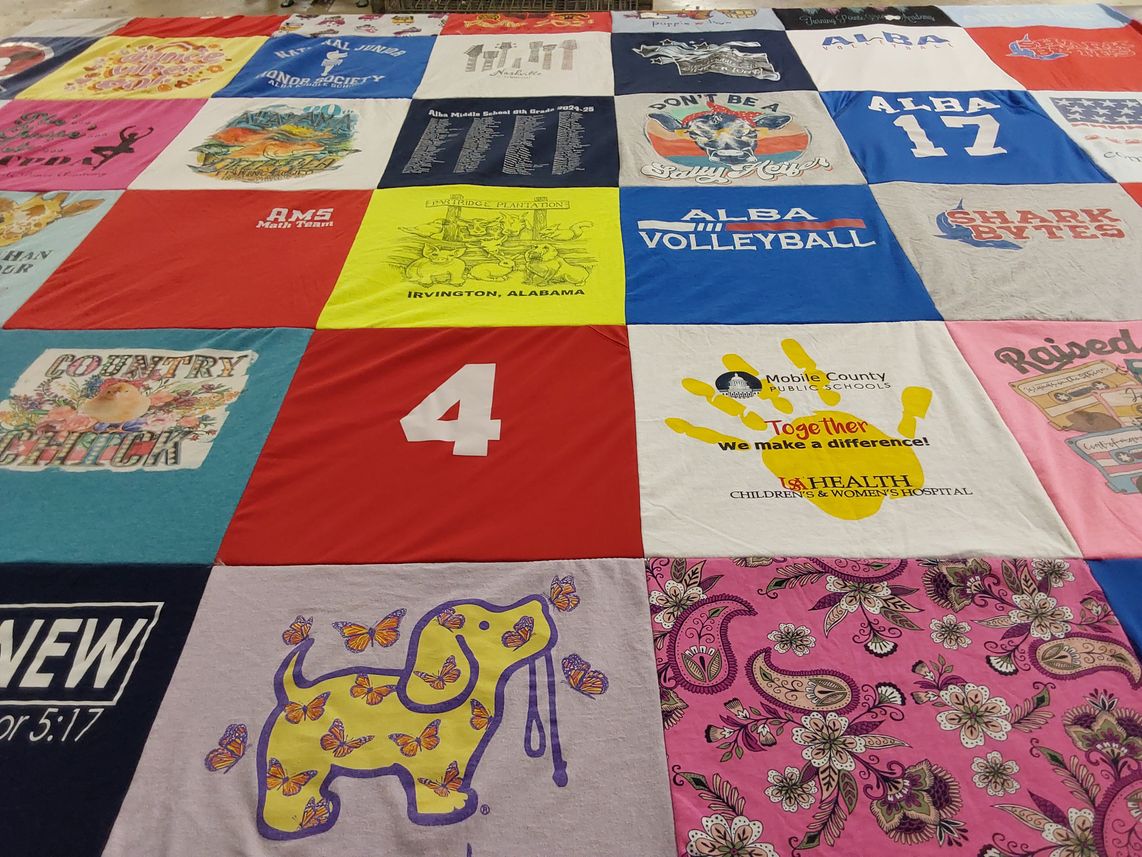 T-shirt quilt featuring alba volleyball by Kim from AL