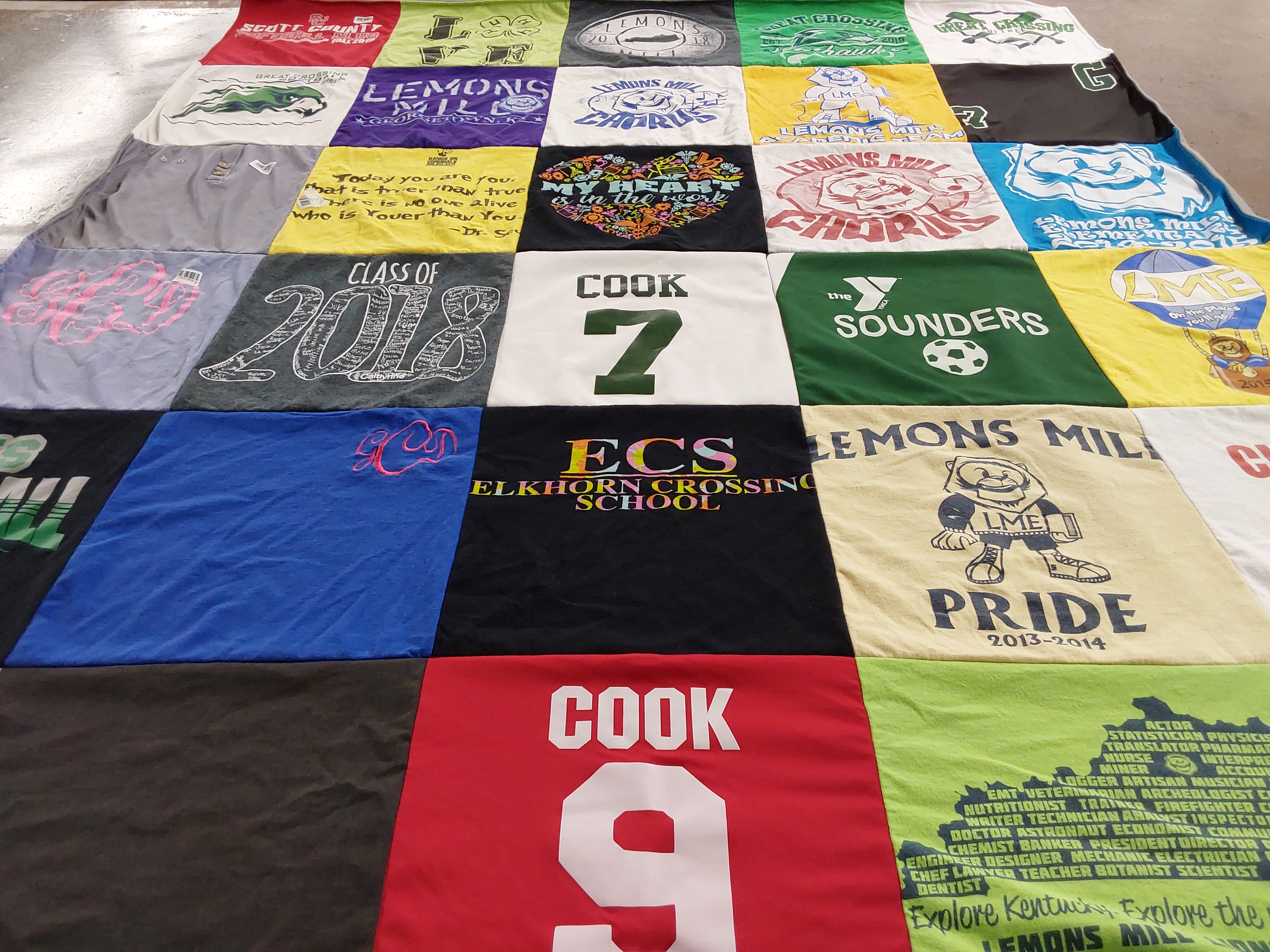 T-shirt quilt featuring sounders by Christin from KY