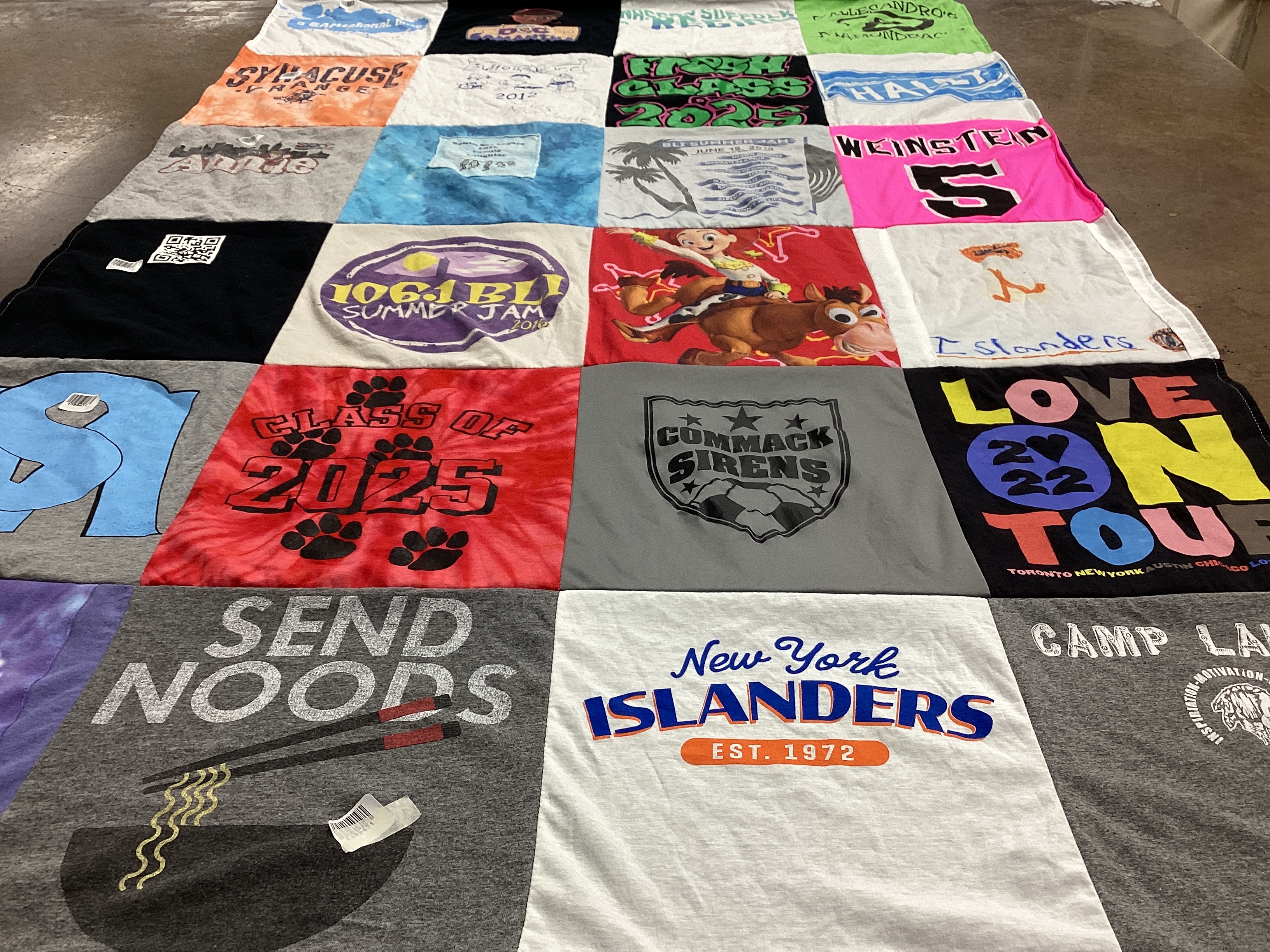 T-shirt quilt featuring new york islanders by Sara from NY