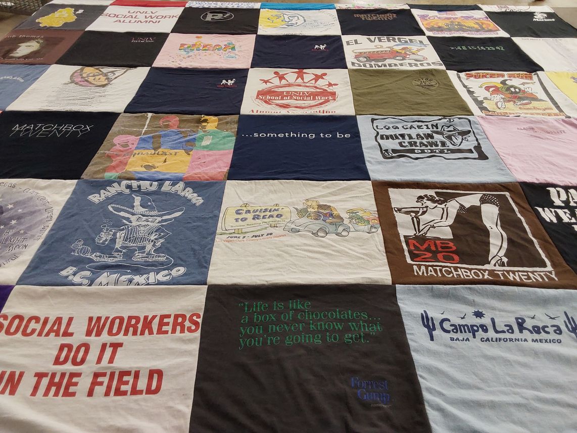 T-shirt quilt from university of nevada las vegas by Michelle from NV