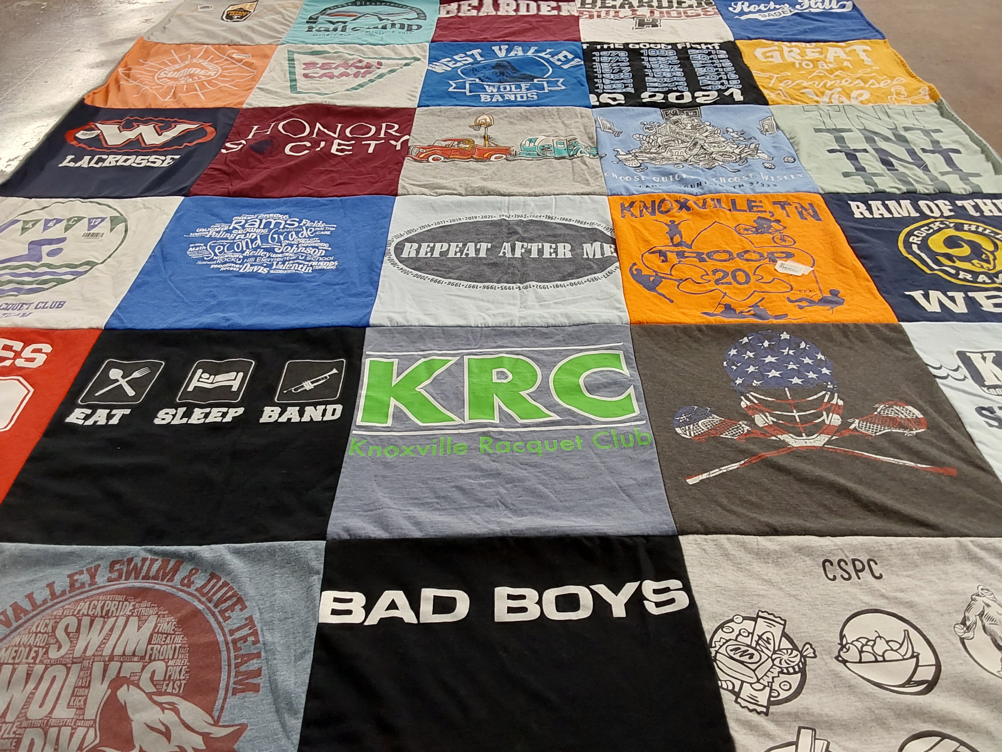 T-shirt quilt from university of tennessee by Jennifer from TN