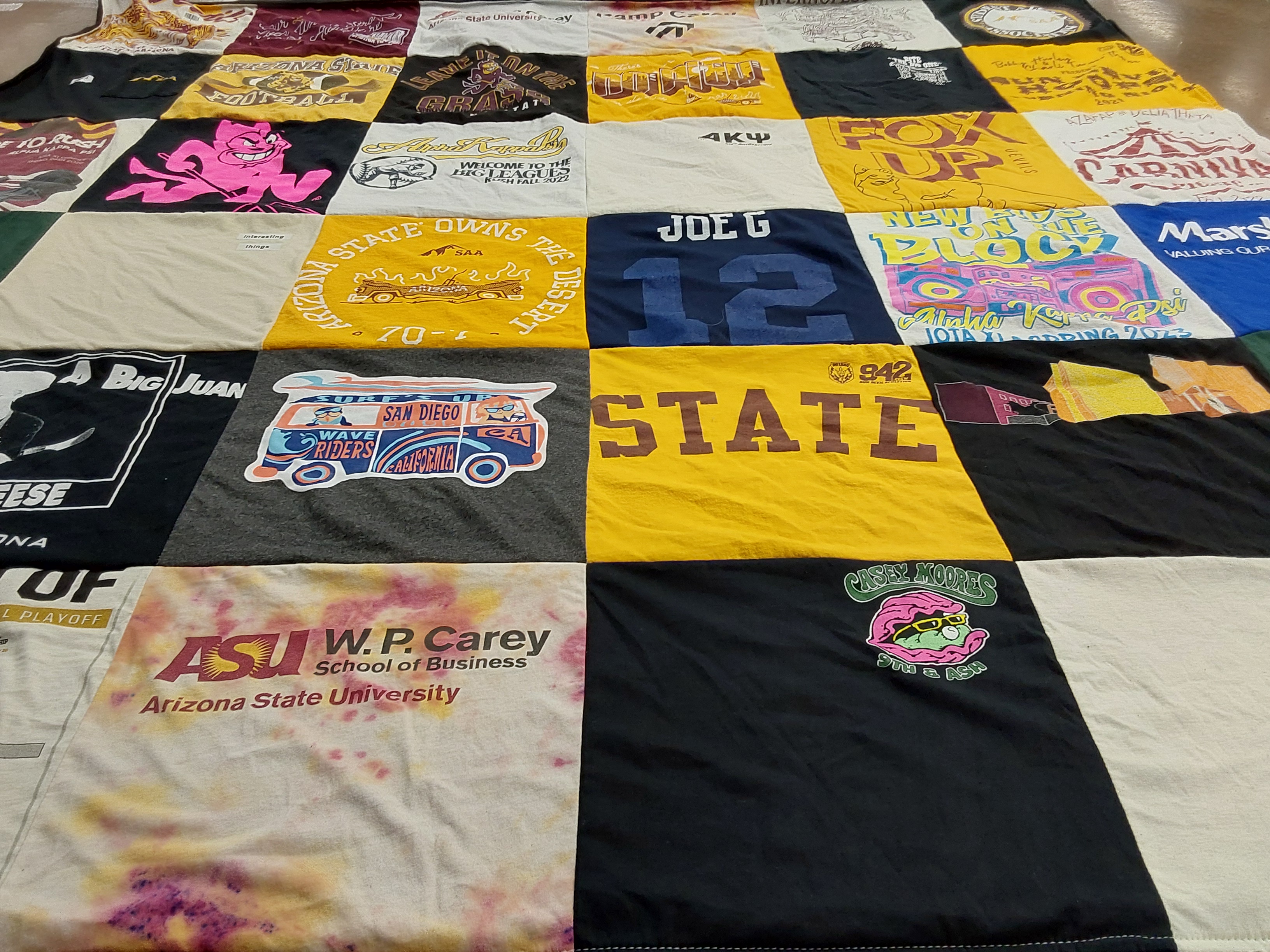 T-shirt quilt from arizona state university by Kimberly from AZ