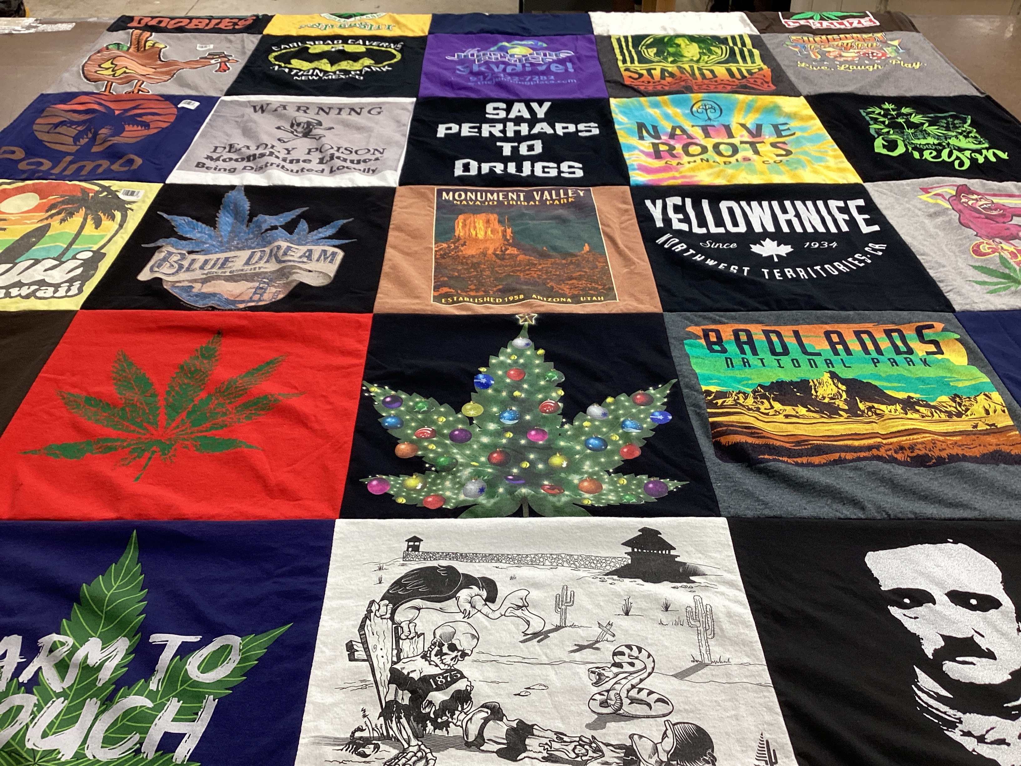 T-shirt quilt with nature, wildlife themes by Carol from GA