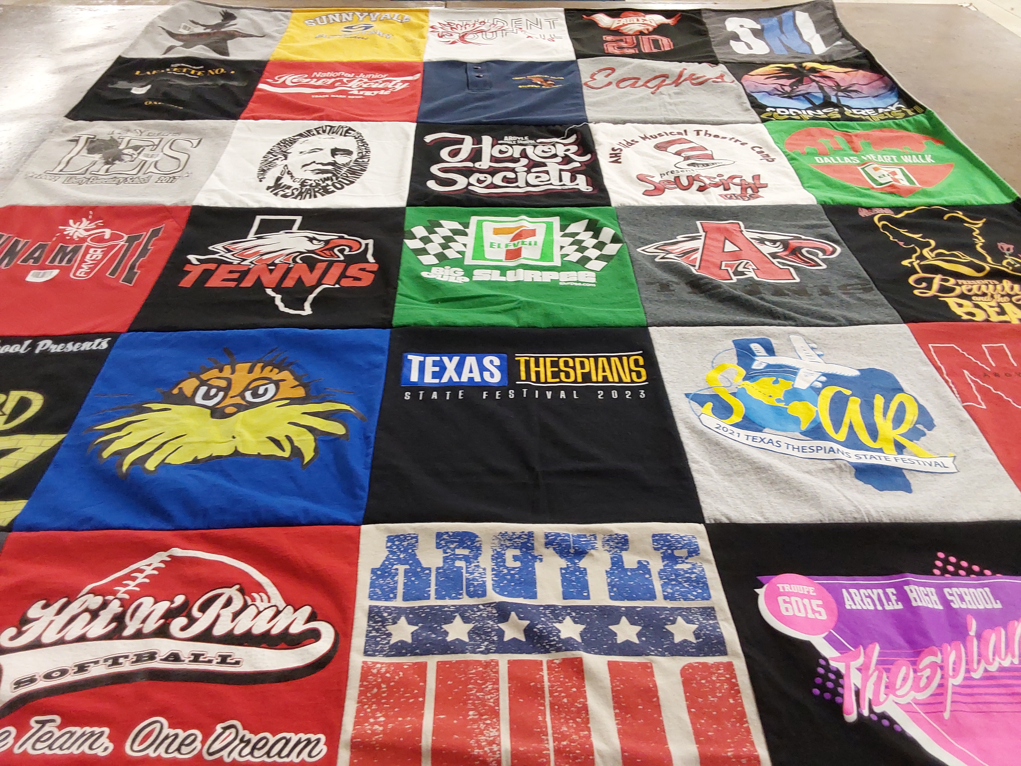T-shirt quilt from argyle high school by Erin from TX