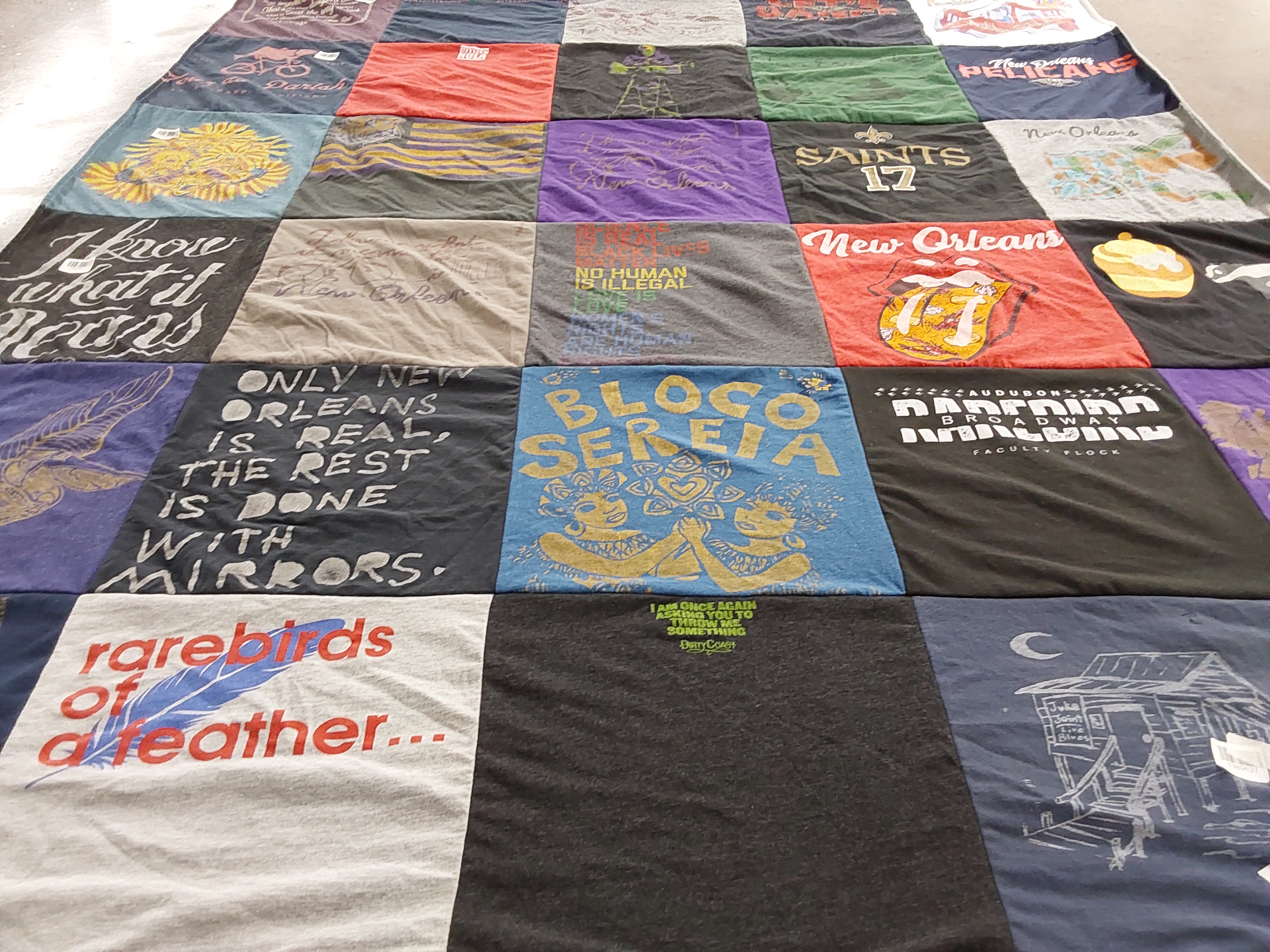 T-shirt quilt featuring new orleans saints by Karine from LA