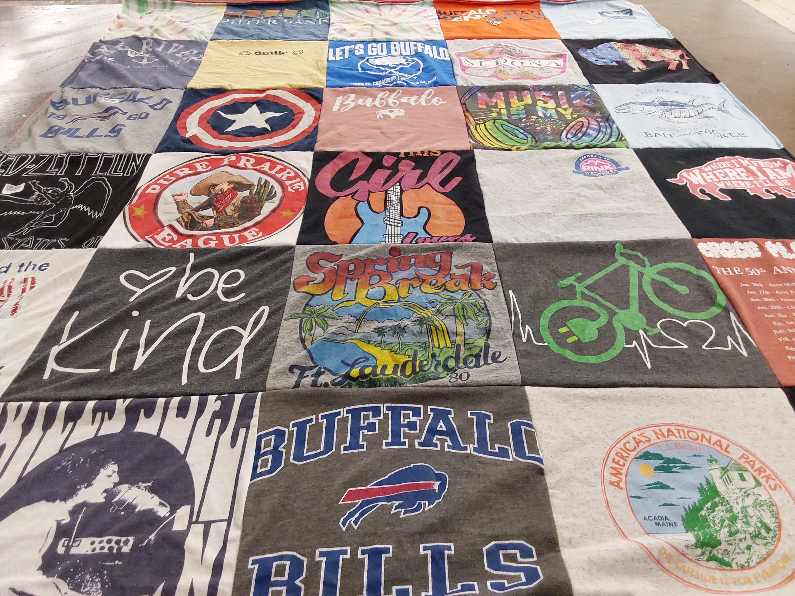 T-shirt quilt featuring buffalo bills by Sherry from NY