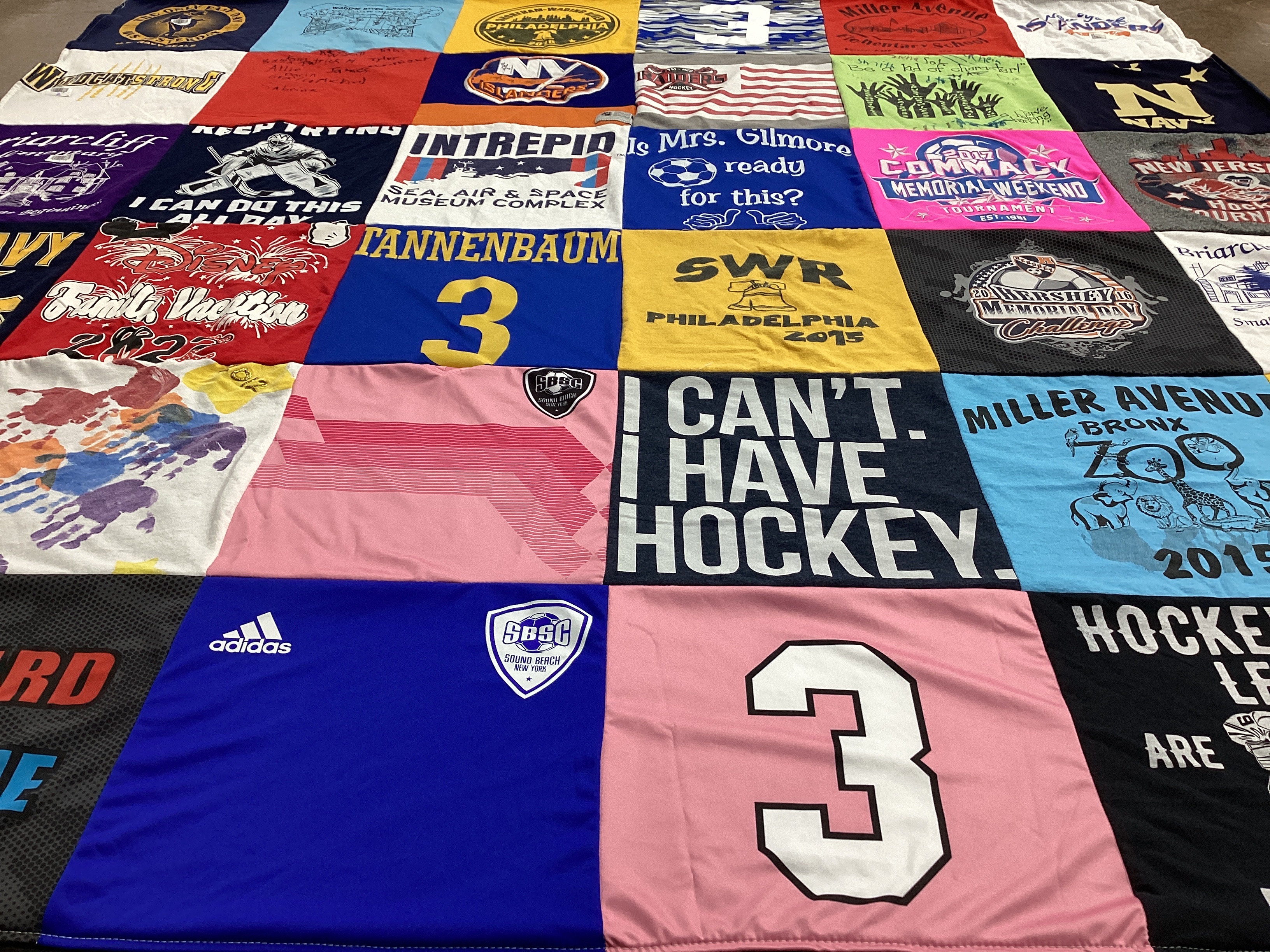 T-shirt quilt featuring sound beach soccer club by Dawn from NY