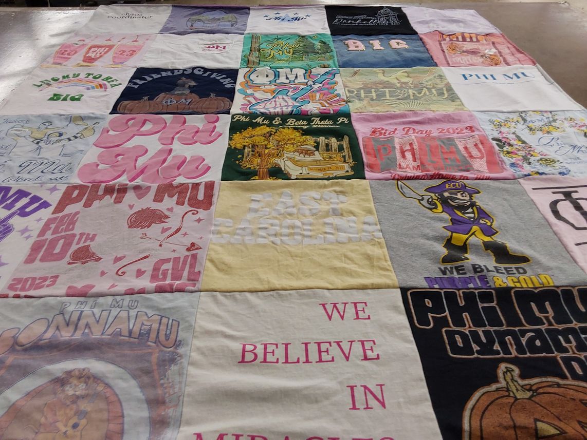 T-shirt quilt from east carolina university by Tamara from VA