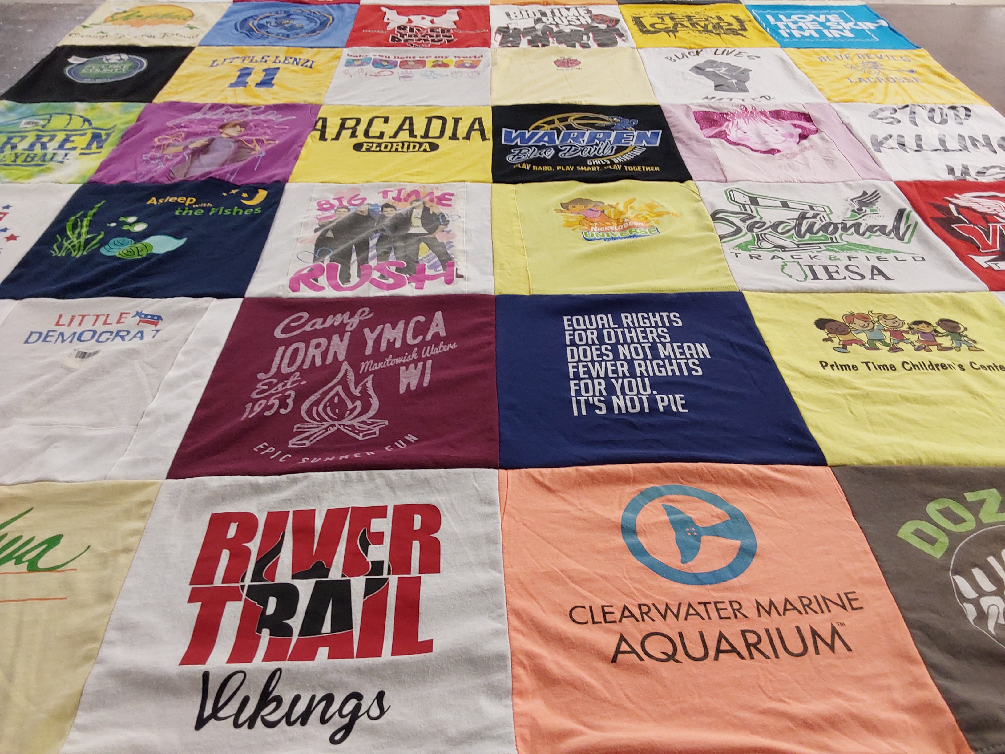 T-shirt quilt from warren high school, sectional track and field by Lauri from IL
