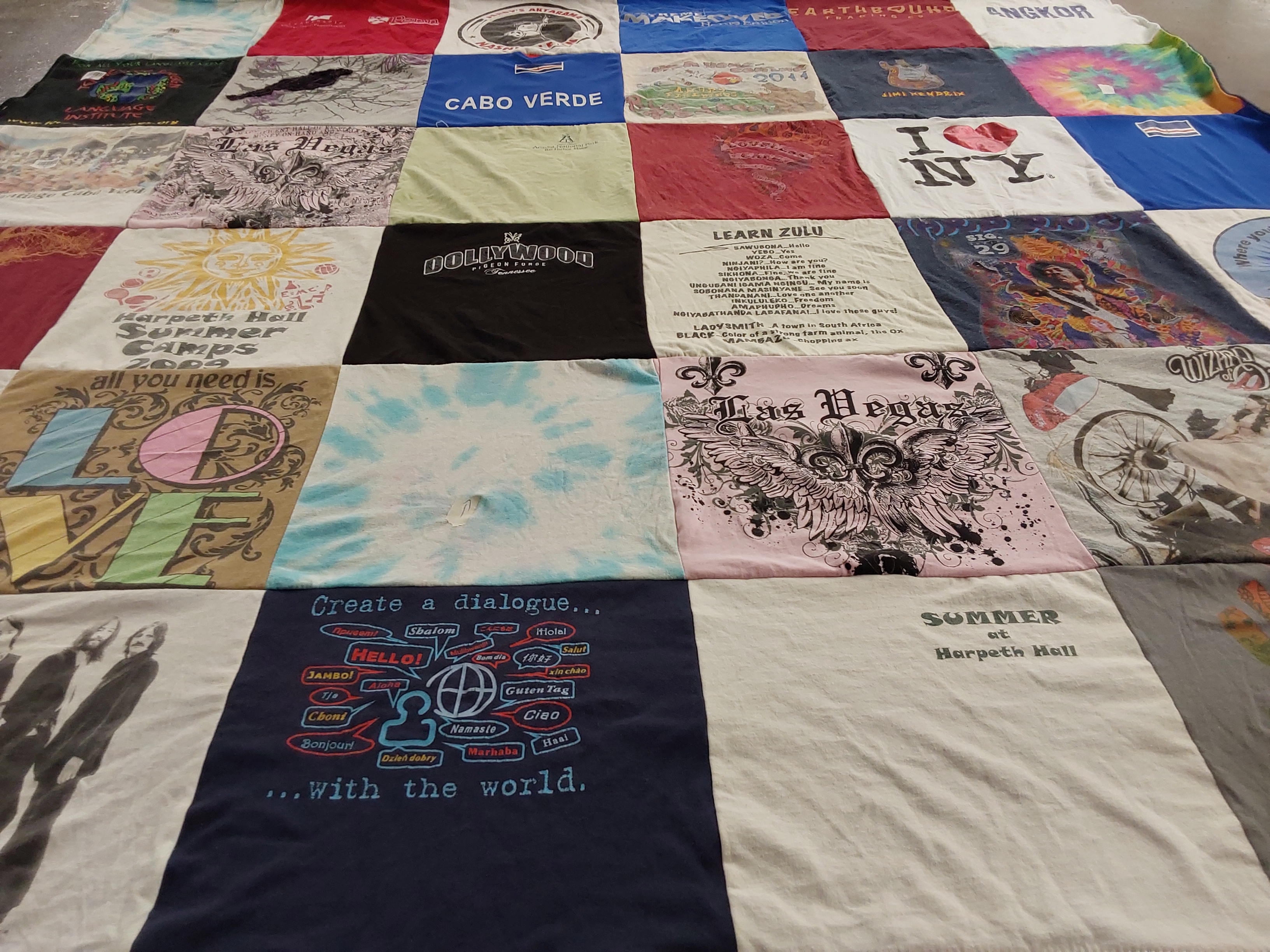T-shirt quilt from harpeth hall school by T from TN