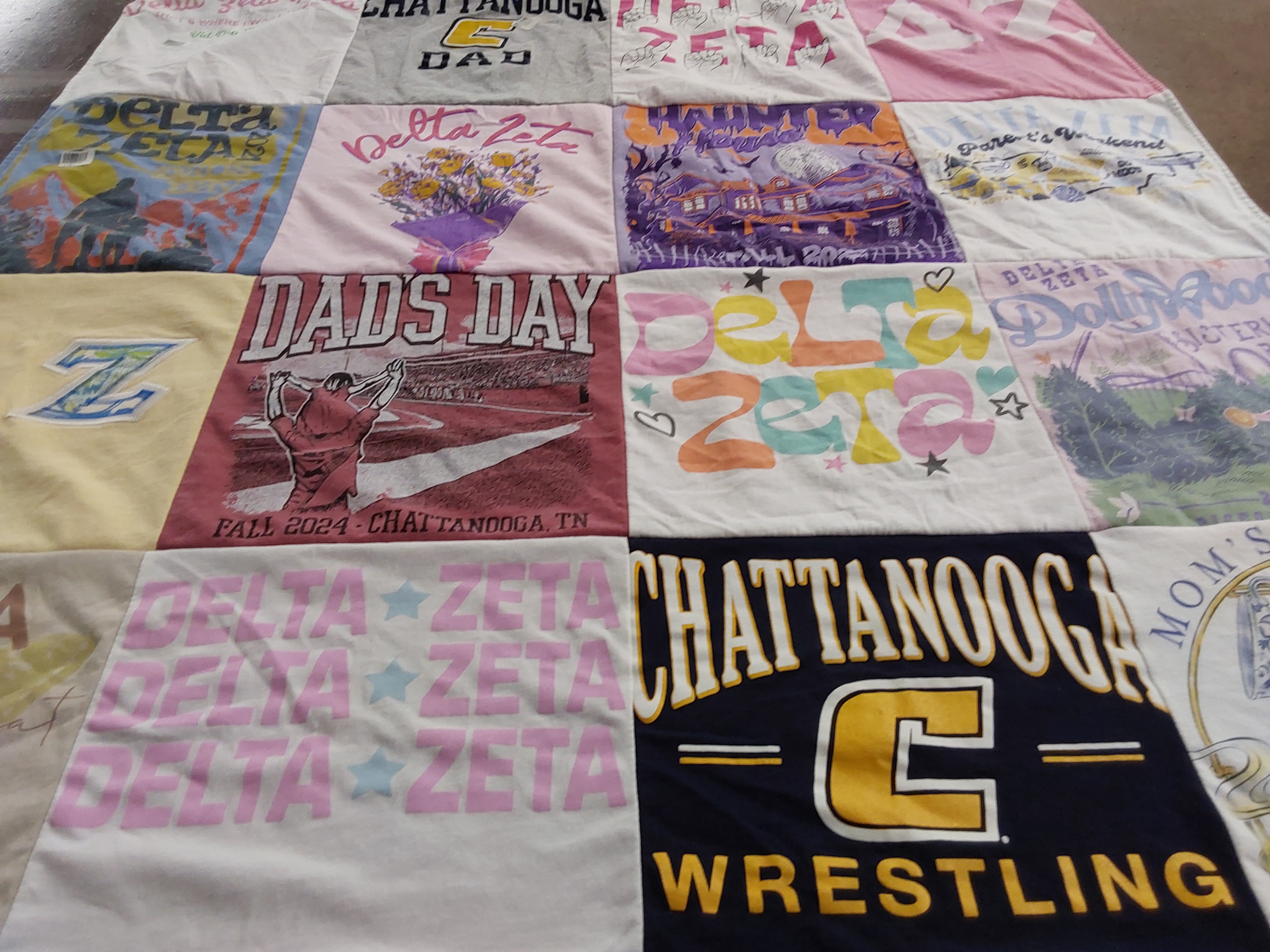 T-shirt quilt featuring chattanooga wrestling by Melissa from TN