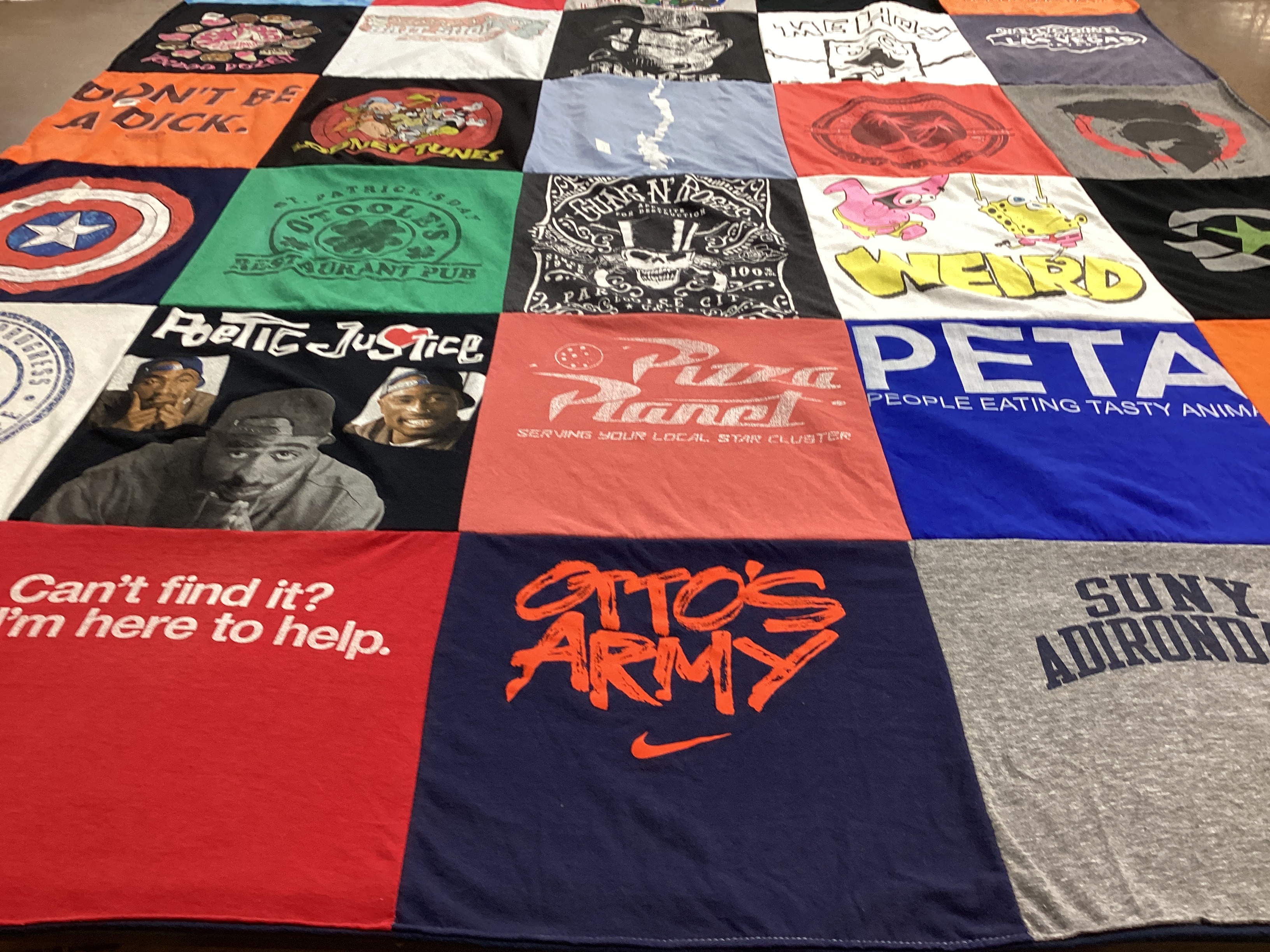 T-shirt quilt from suny adirondack by Barbara from NY