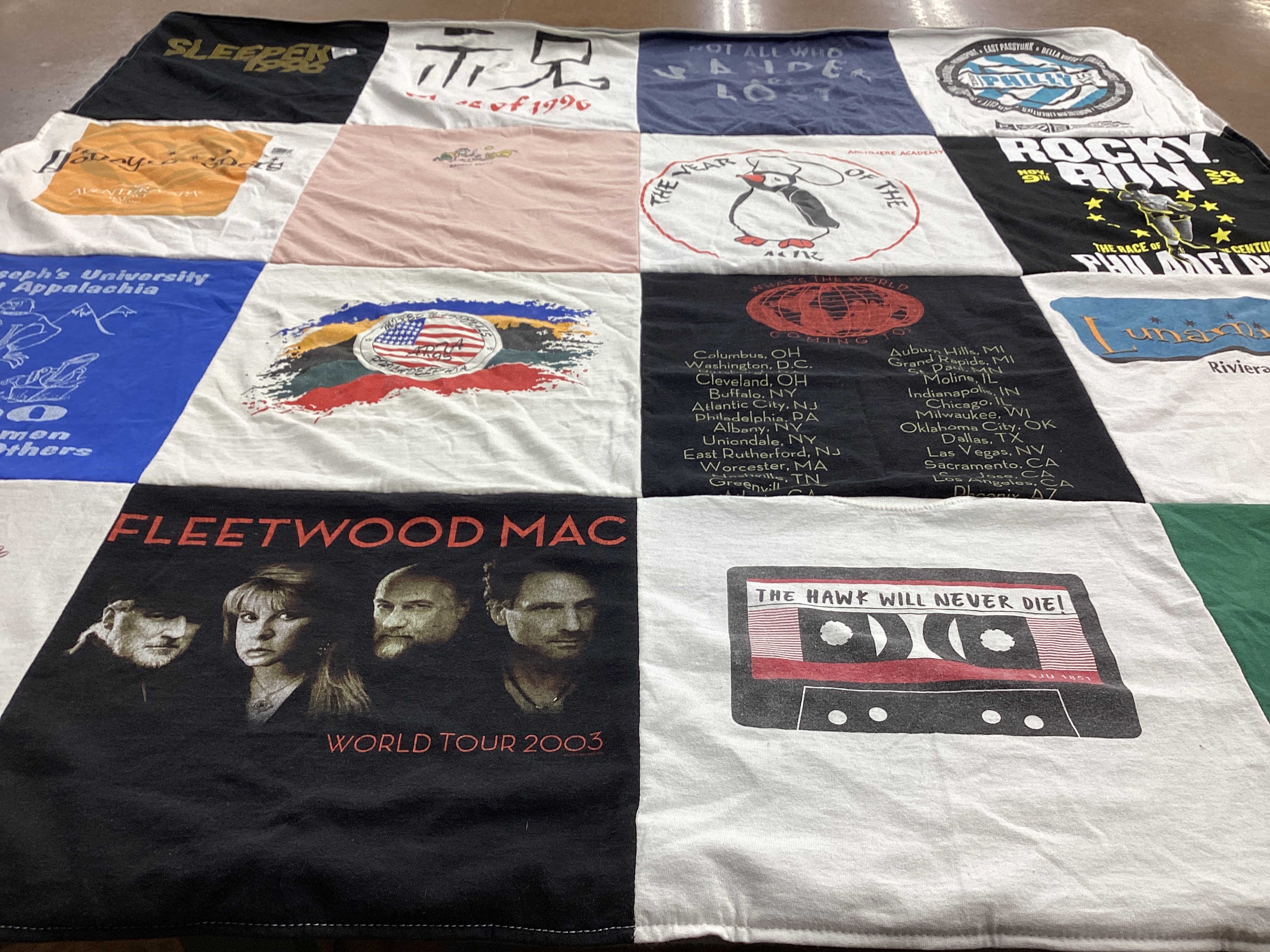 T-shirt quilt from appalachian state university by Chrissie from PA