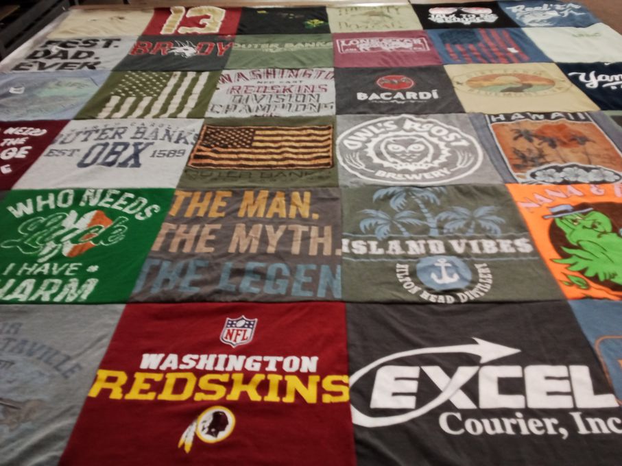 T-shirt quilt featuring washington redskins by Ellen from NC