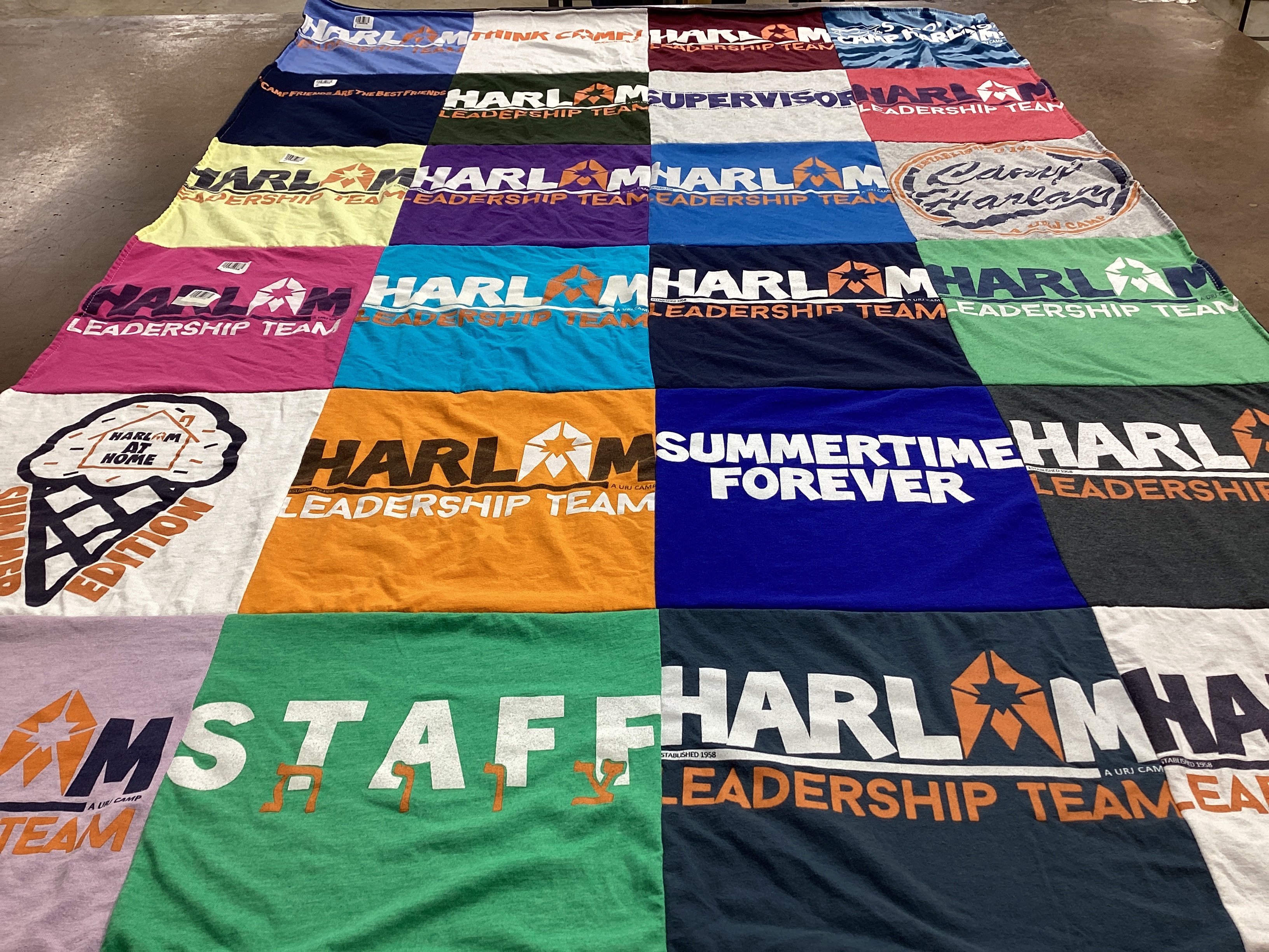 T-shirt quilt with leadership, teamwork themes by Arielle from PA