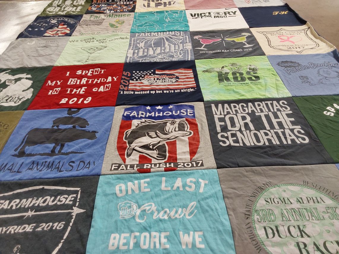 T-shirt quilt from michigan state university by Samantha from MI