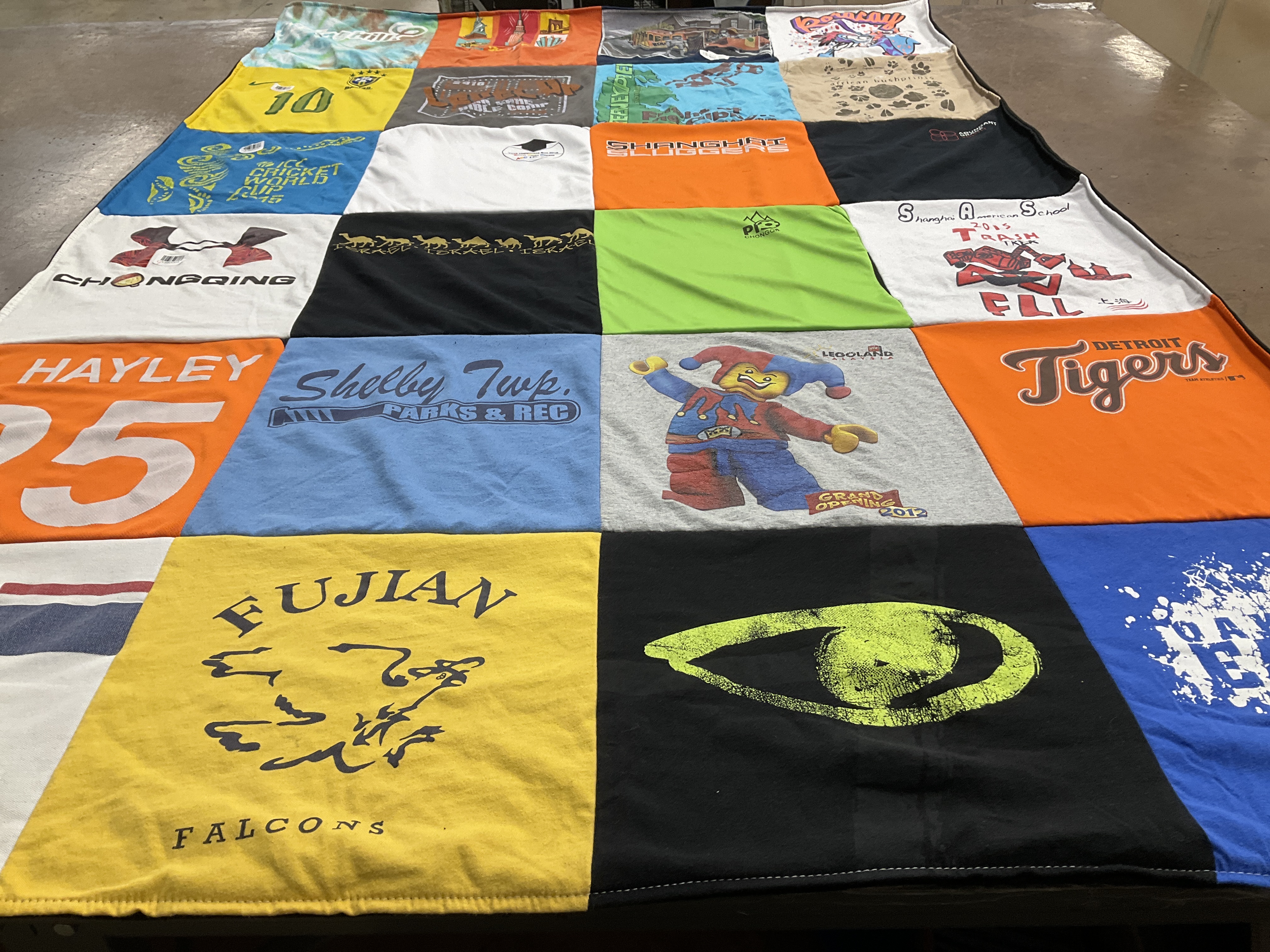 T-shirt quilt featuring detroit tigers by Nicole from MI