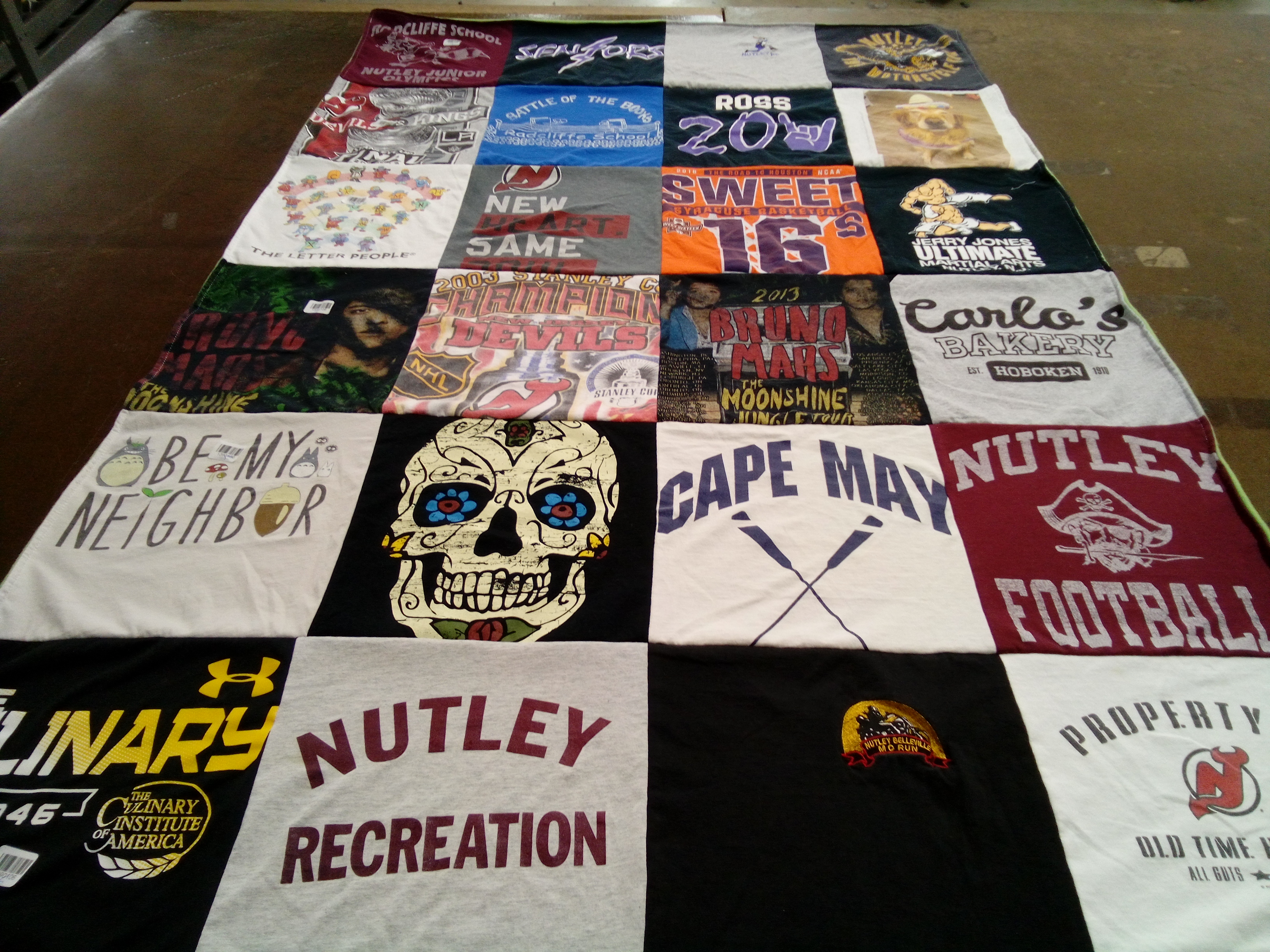 T-shirt quilt featuring nutley football by Marissa from NJ