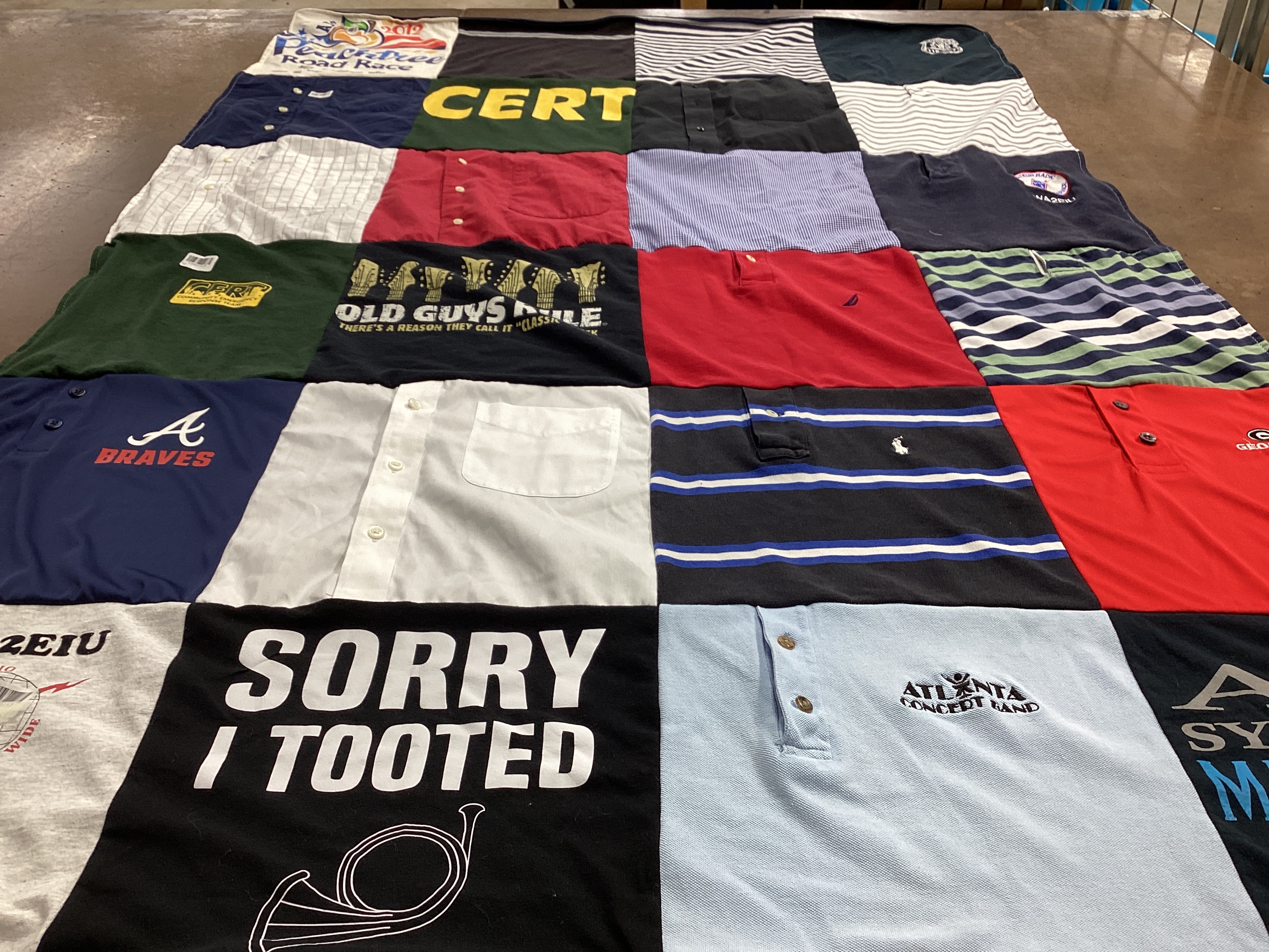 T-shirt quilt featuring atlanta braves by Lizzy from GA