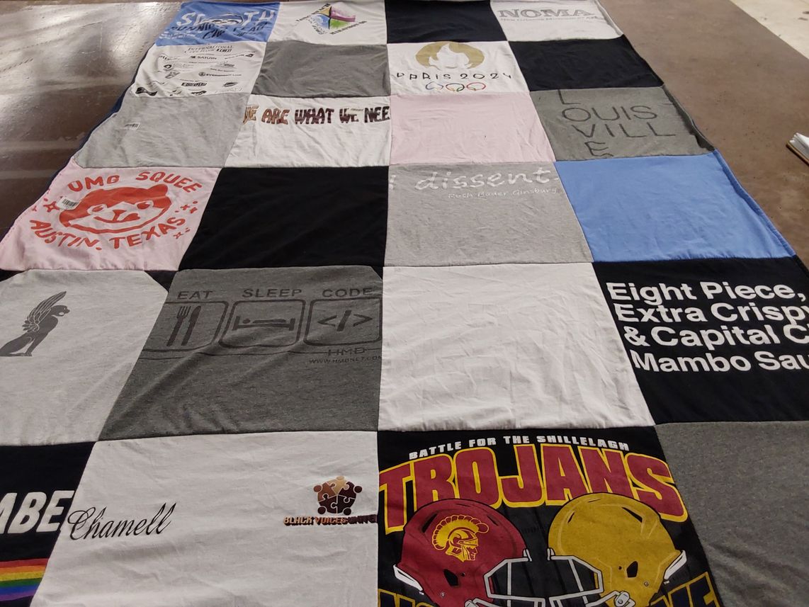 T-shirt quilt featuring university of southern california trojans by Chamell from IL