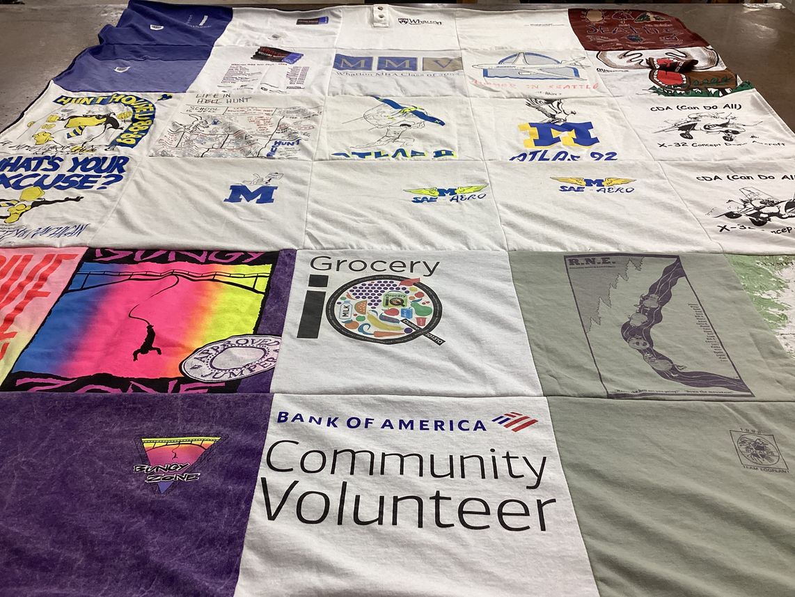 T-shirt quilt from m university by Mustafa from IL