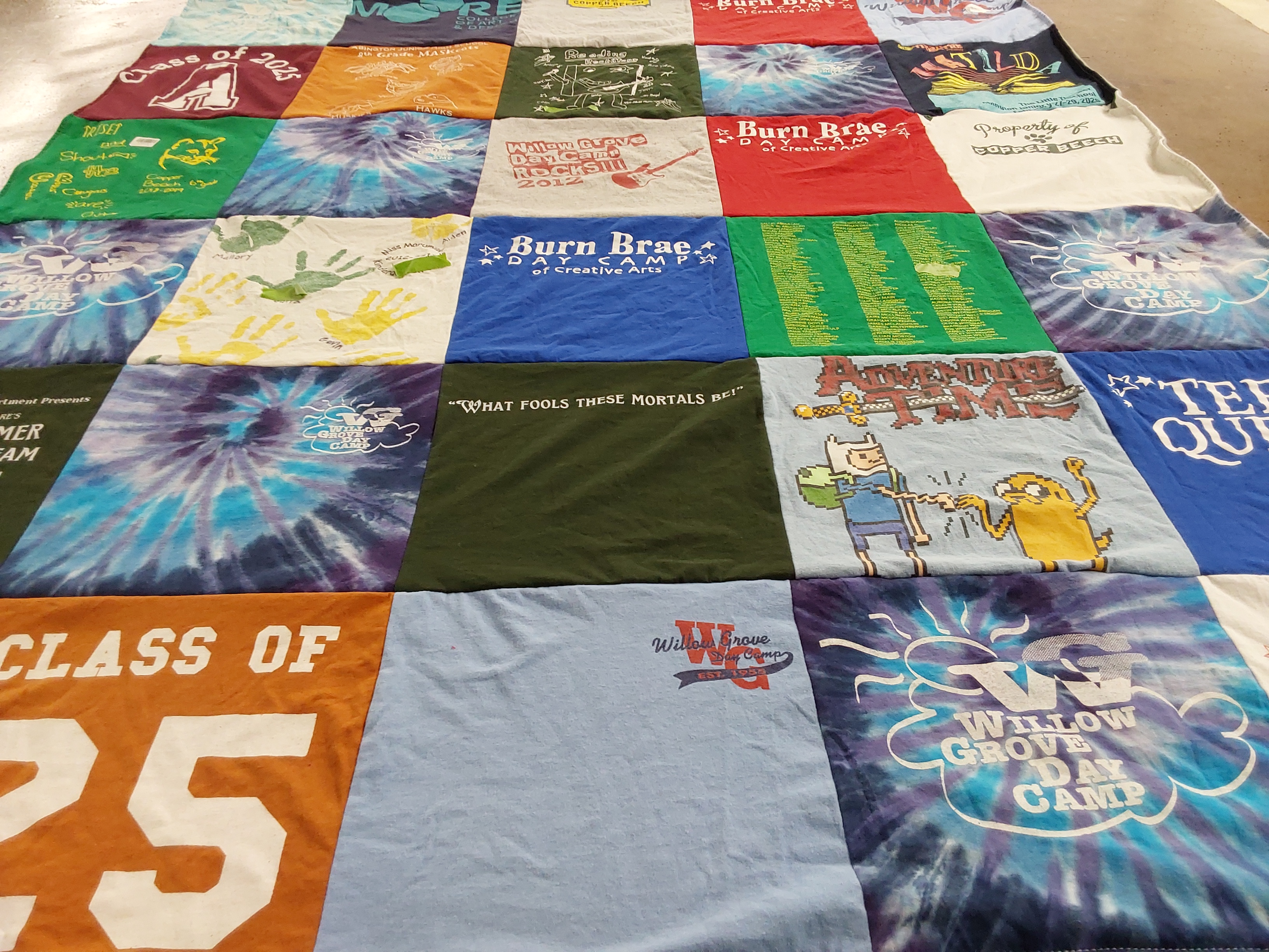 T-shirt quilt from class of 2025 by Lisa from PA