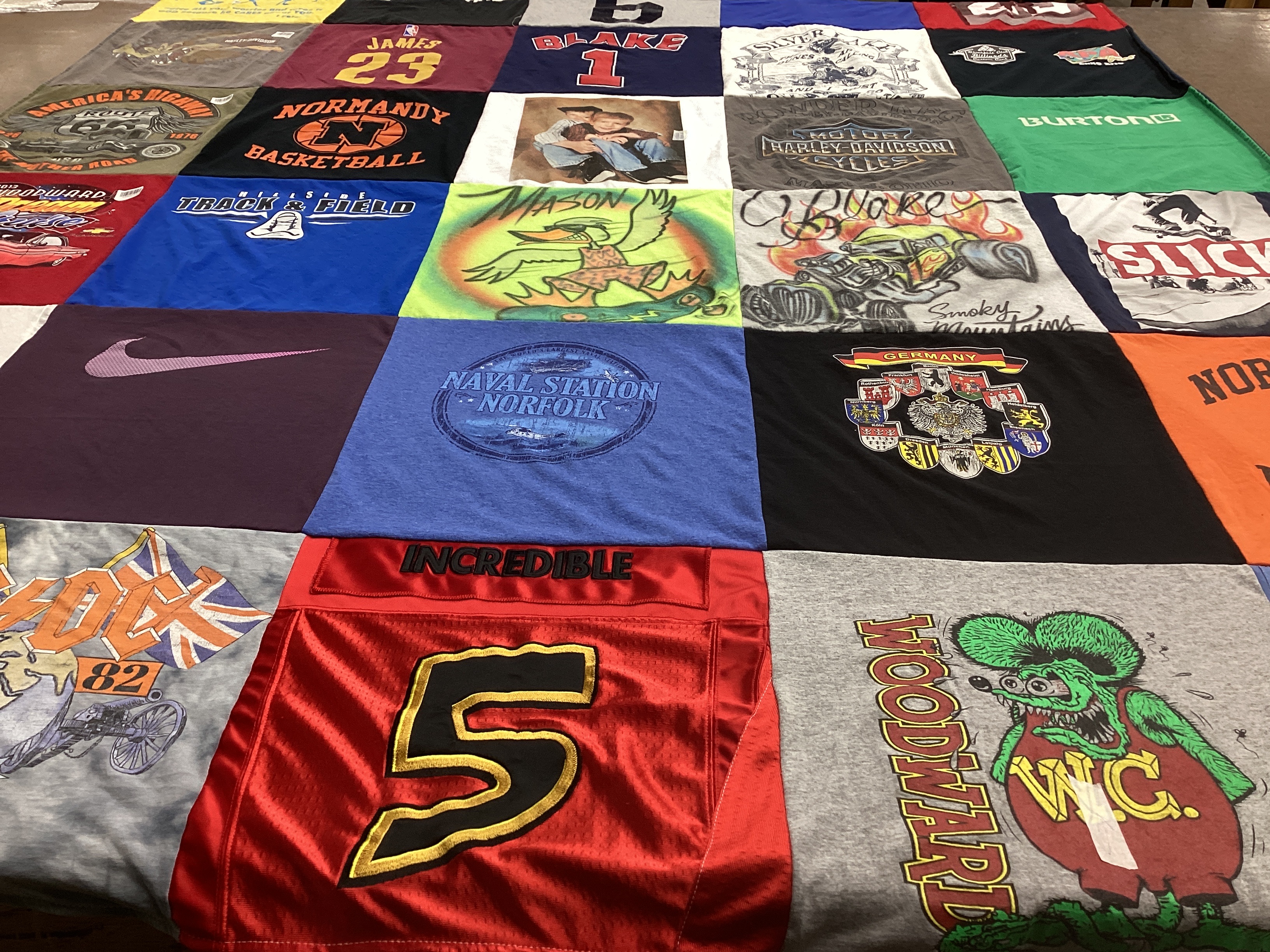 T-shirt quilt from normandy high school, naval station norfolk by julianne from OH