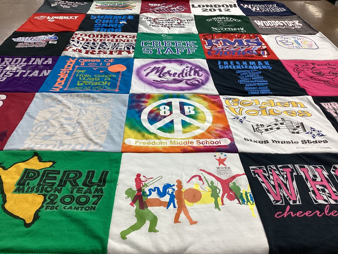 T-shirt quilt from freedom middle school, meredith university by Sandra from GA