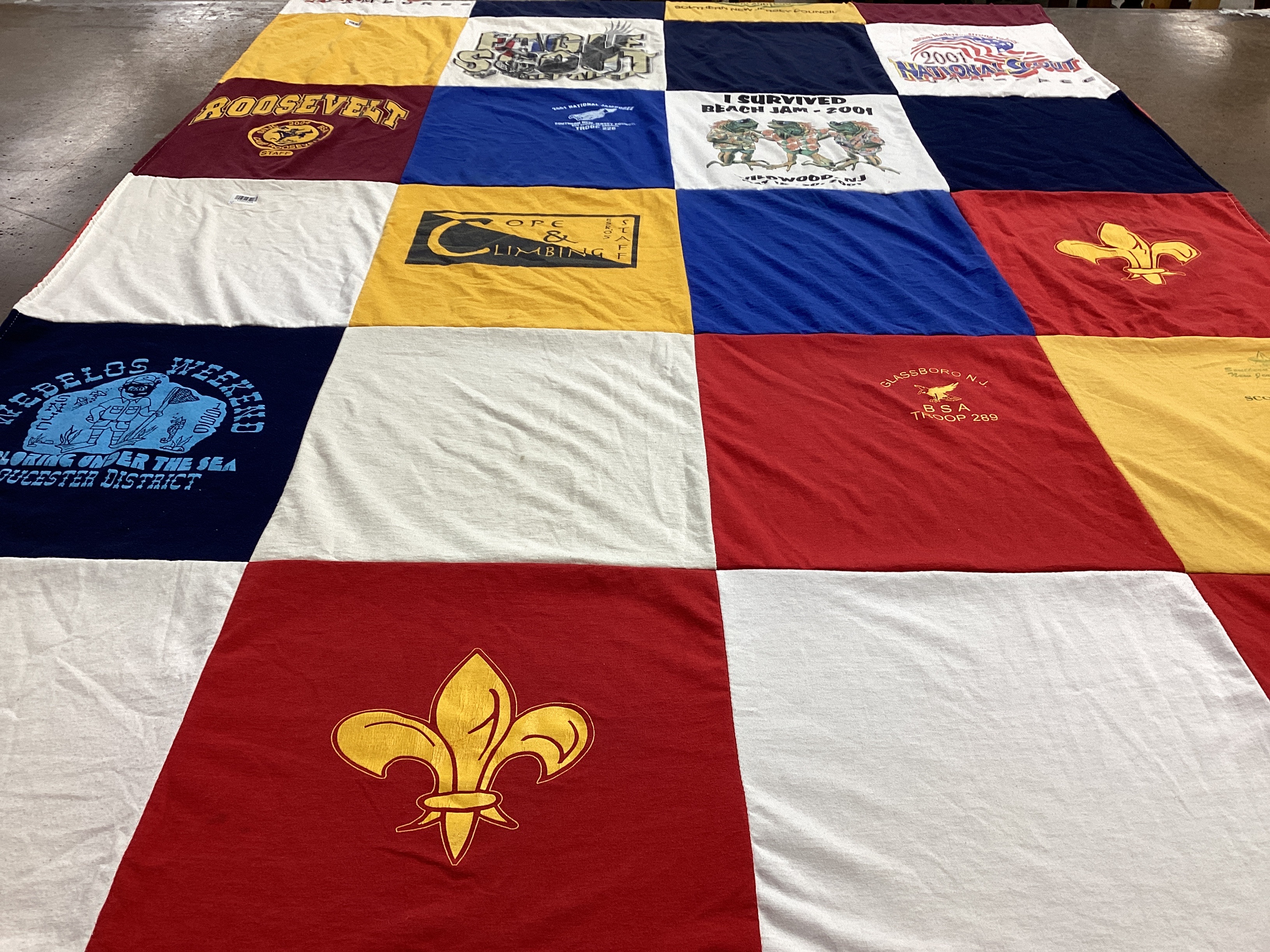 T-shirt quilt from roosevelt university by Jennifer from NJ