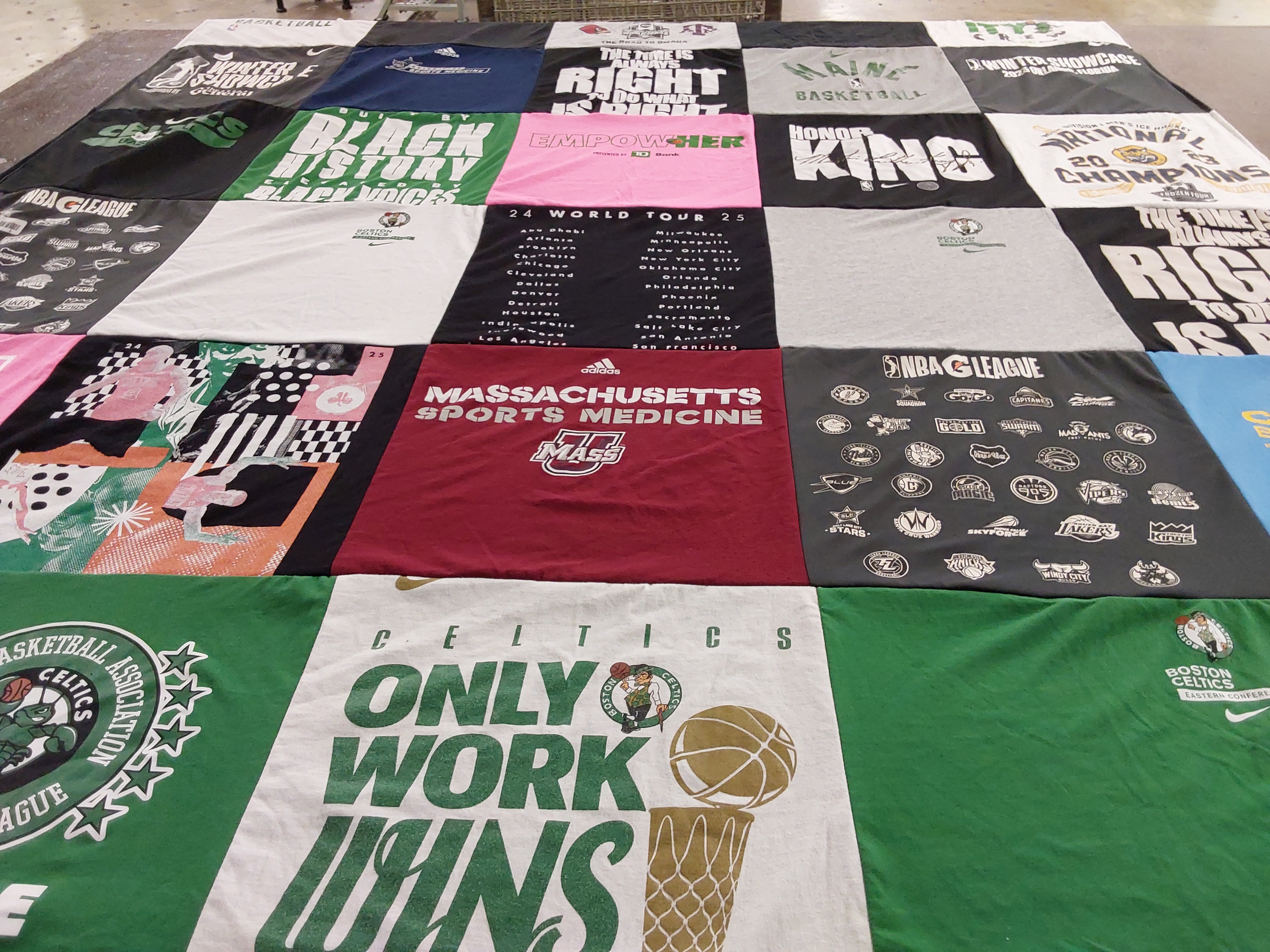 T-shirt quilt featuring boston celtics by Rory from MA