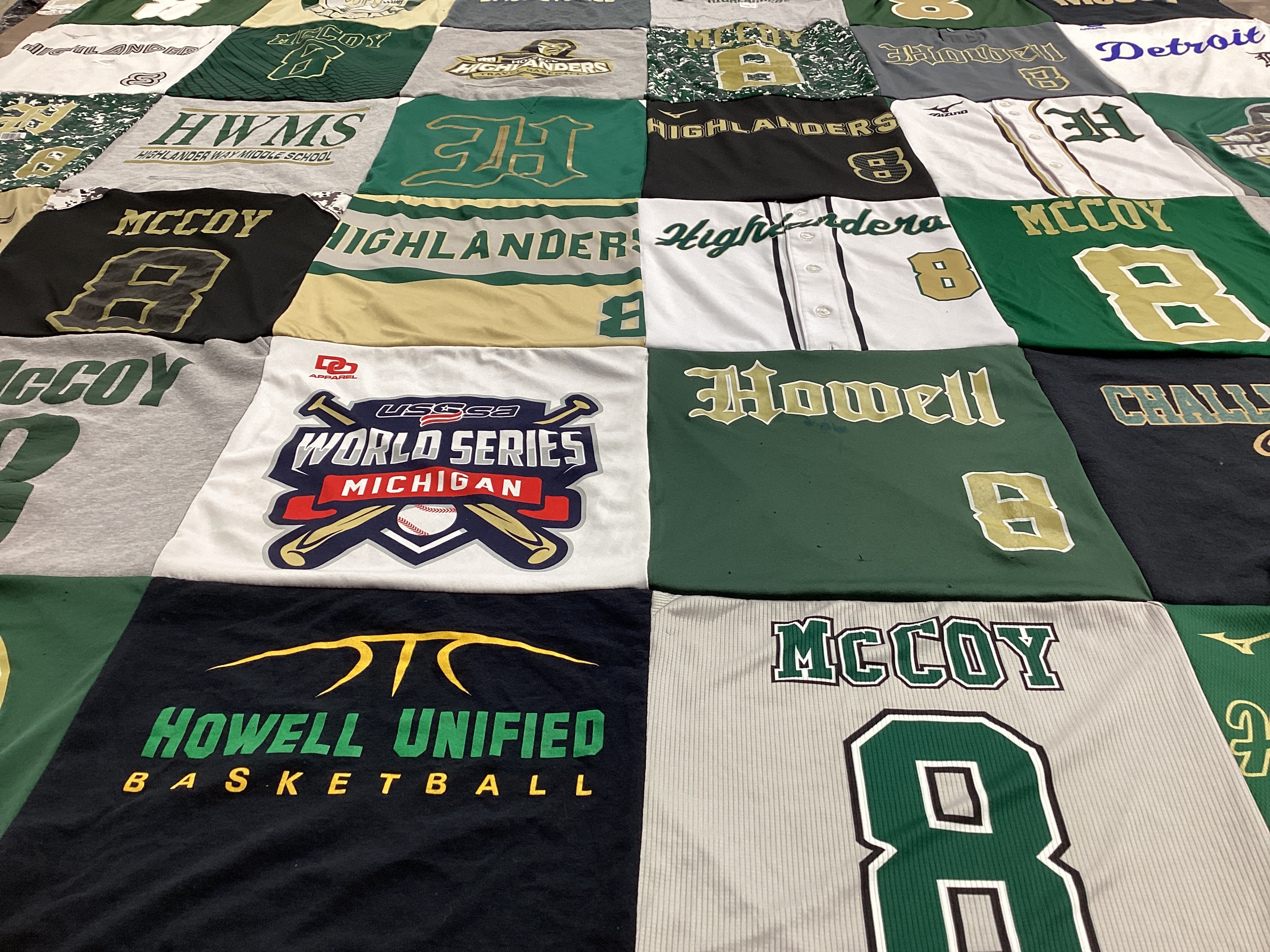 T-shirt quilt featuring highlanders by Cathy from MI